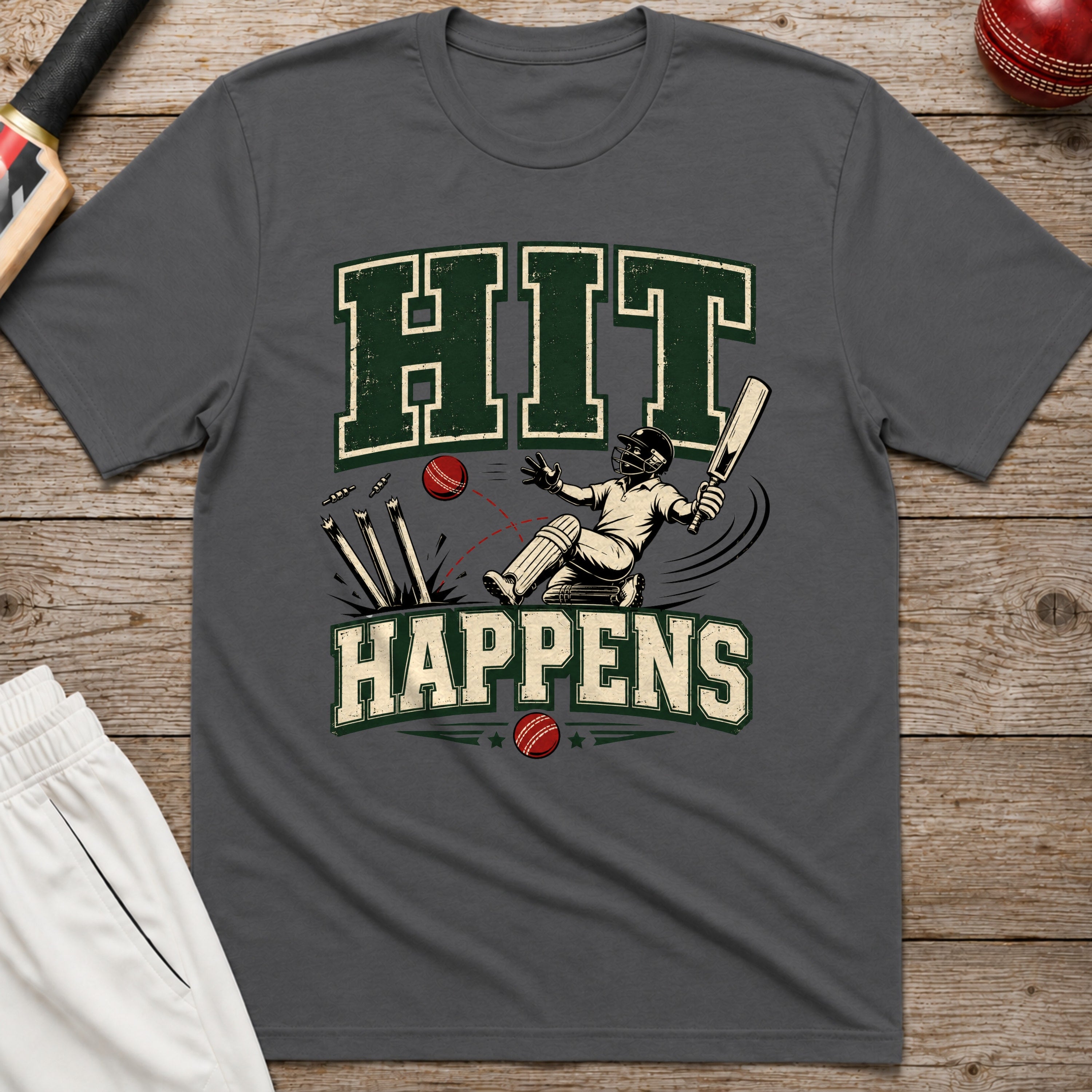 Hit Happens T-Shirt - Charcoal