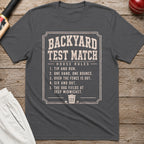 Backyard Test Match House Rules T-Shirt - Charcoal