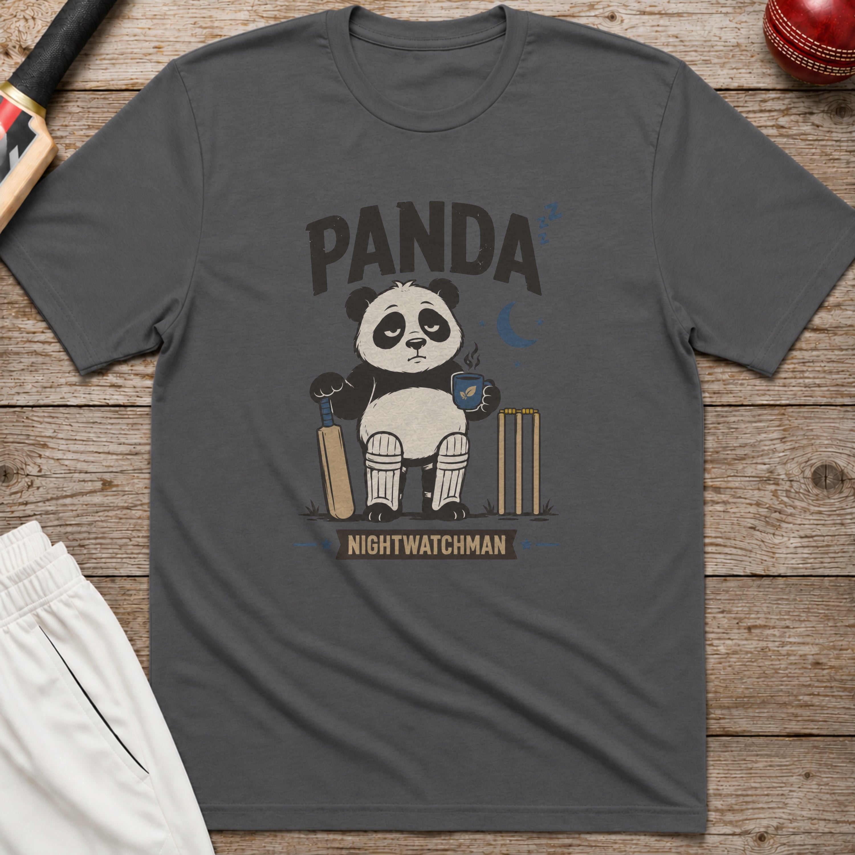 Panda Nightwatchman T-Shirt - Charcoal