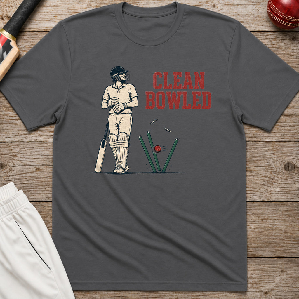 Clean Bowled T-Shirt - Charcoal
