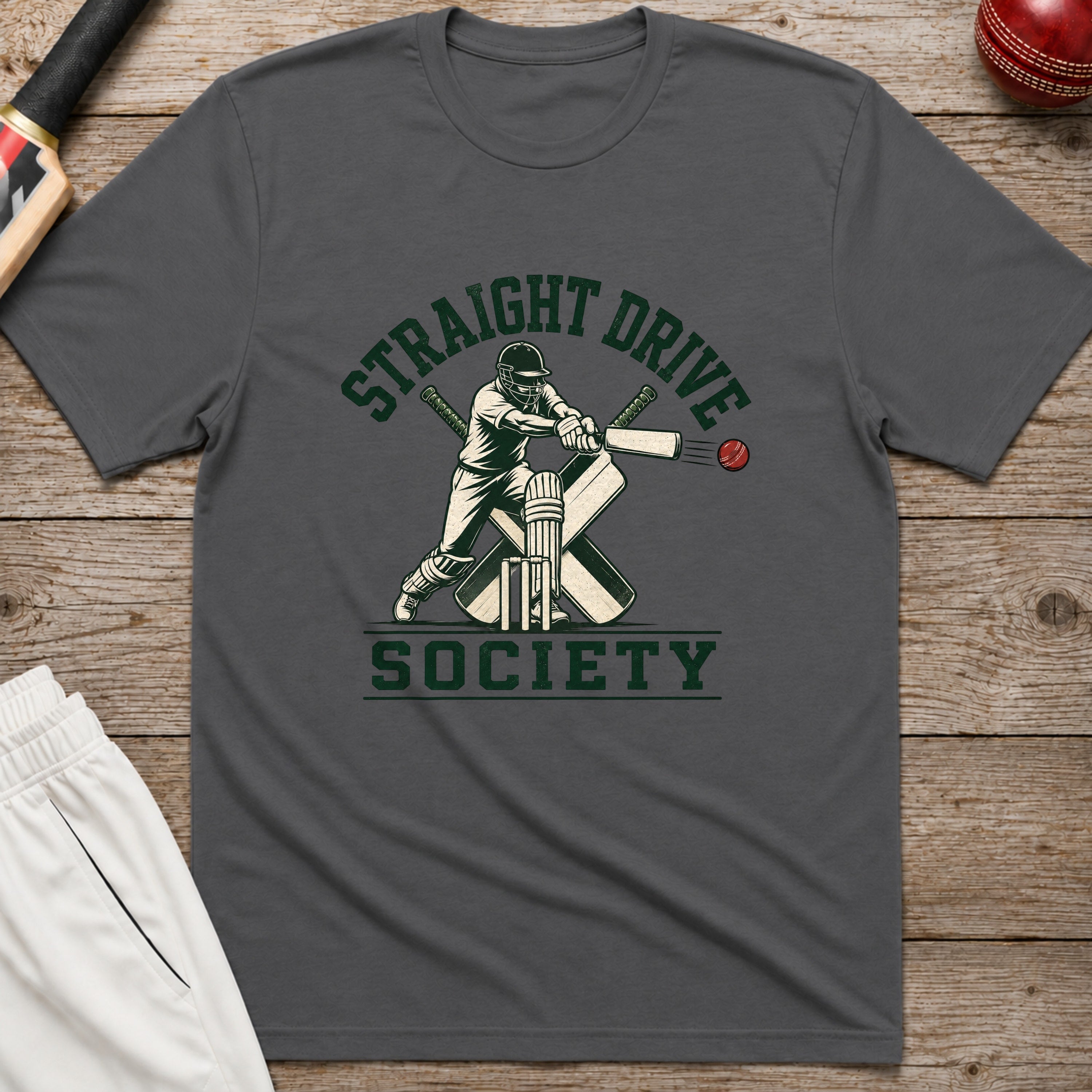 Straight Drive Society T-Shirt - Charcoal