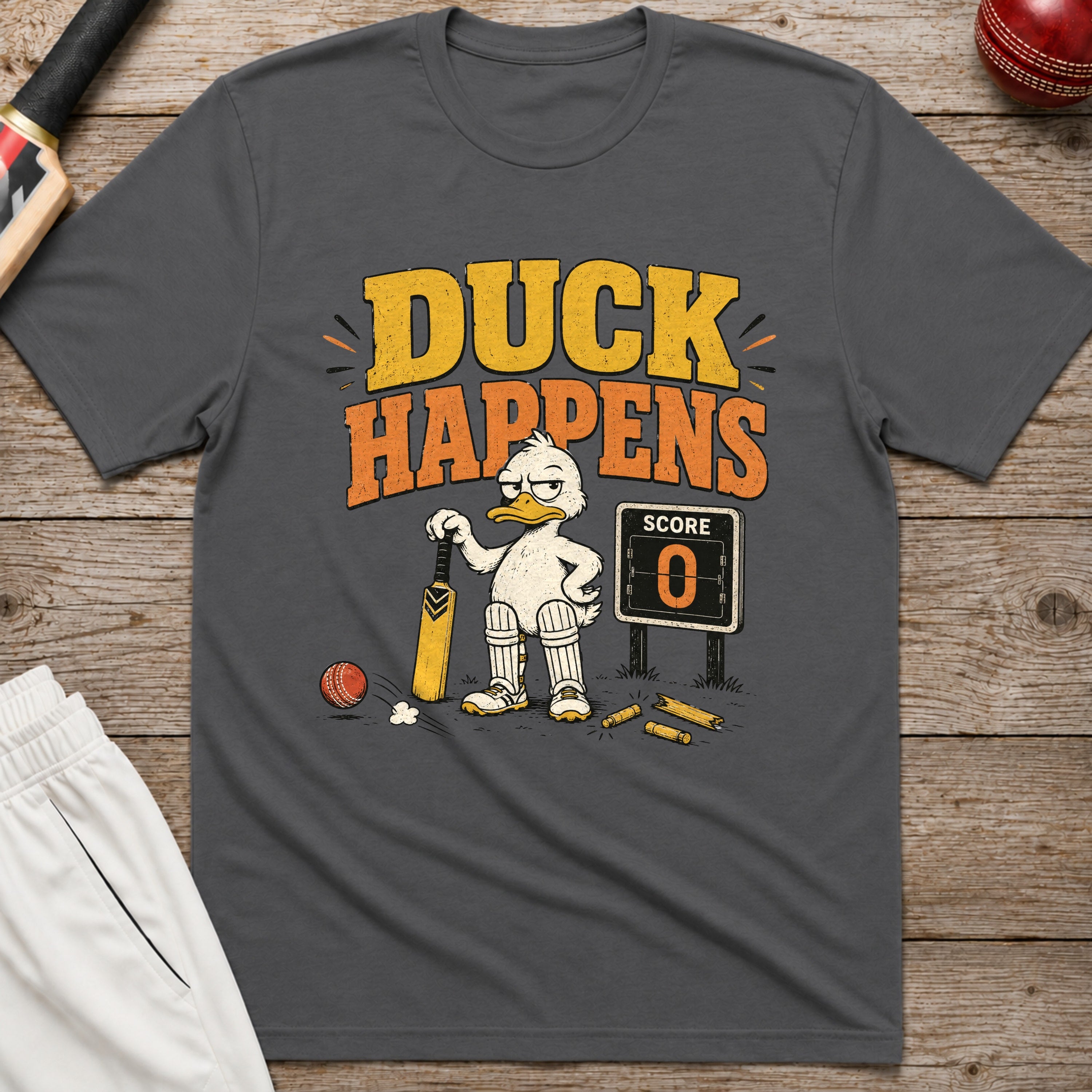 Duck Happens T-Shirt - Charcoal