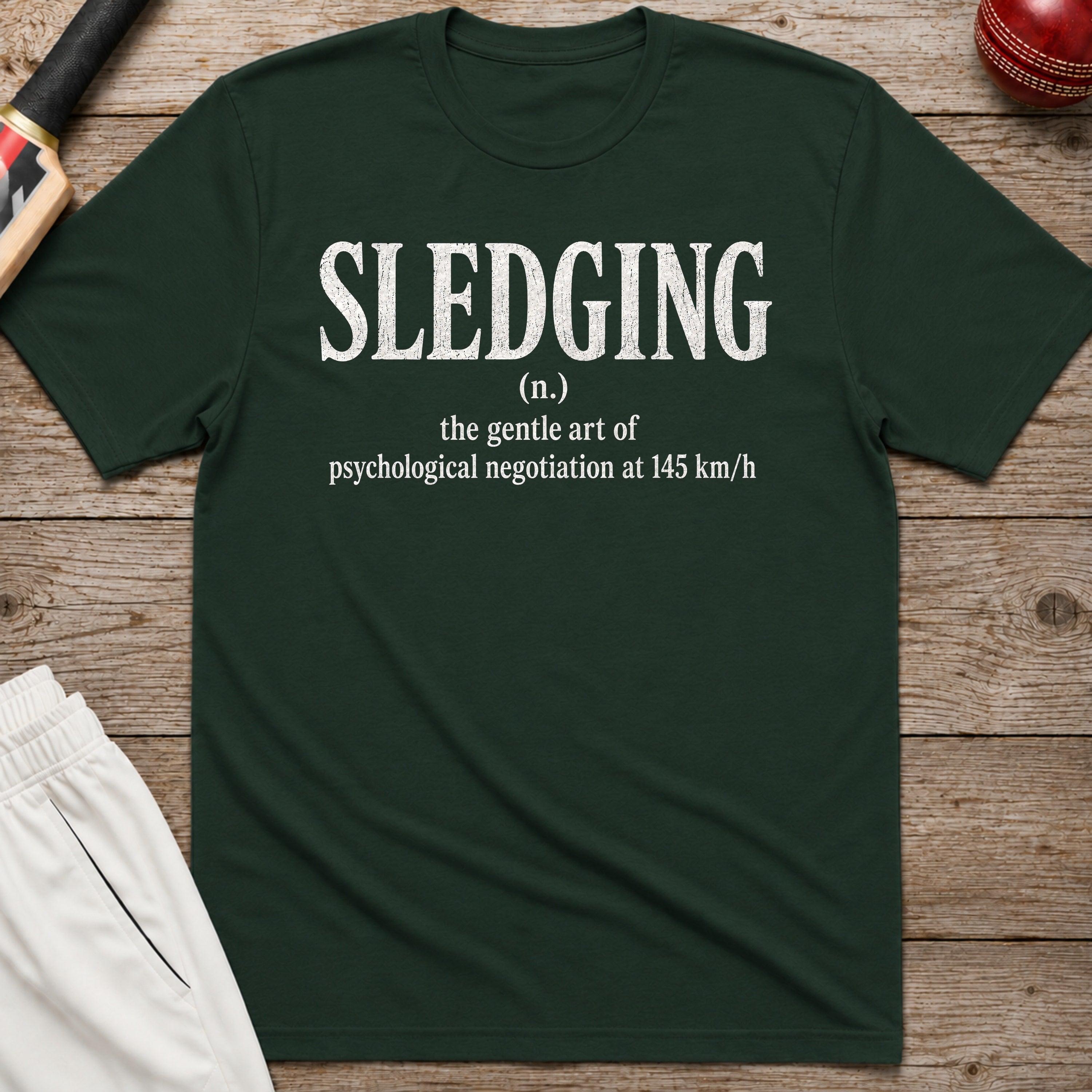 Sledging The Gentle Art Of Psychological Negotiation T-Shirt - Forest Green