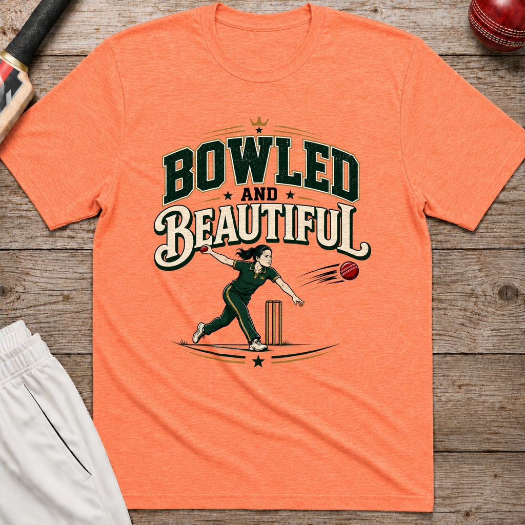 Bowled And Beautiful T-Shirt - Heather Orange