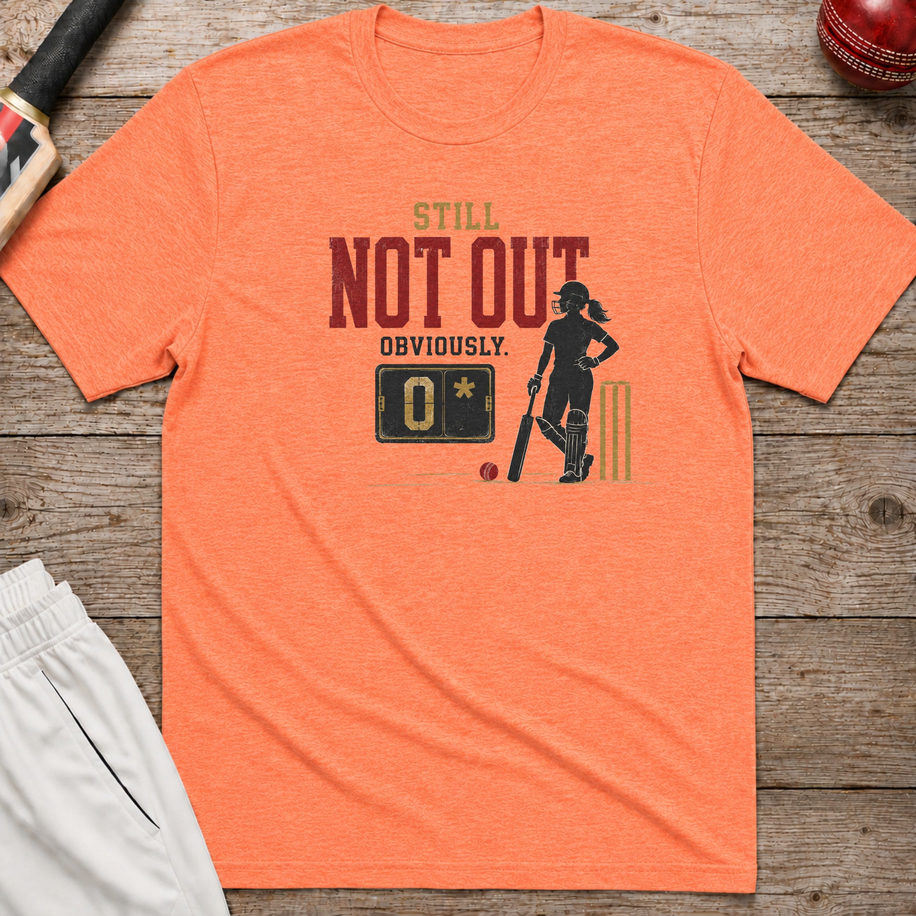 Still Not Out Obviously T-Shirt - Heather Orange