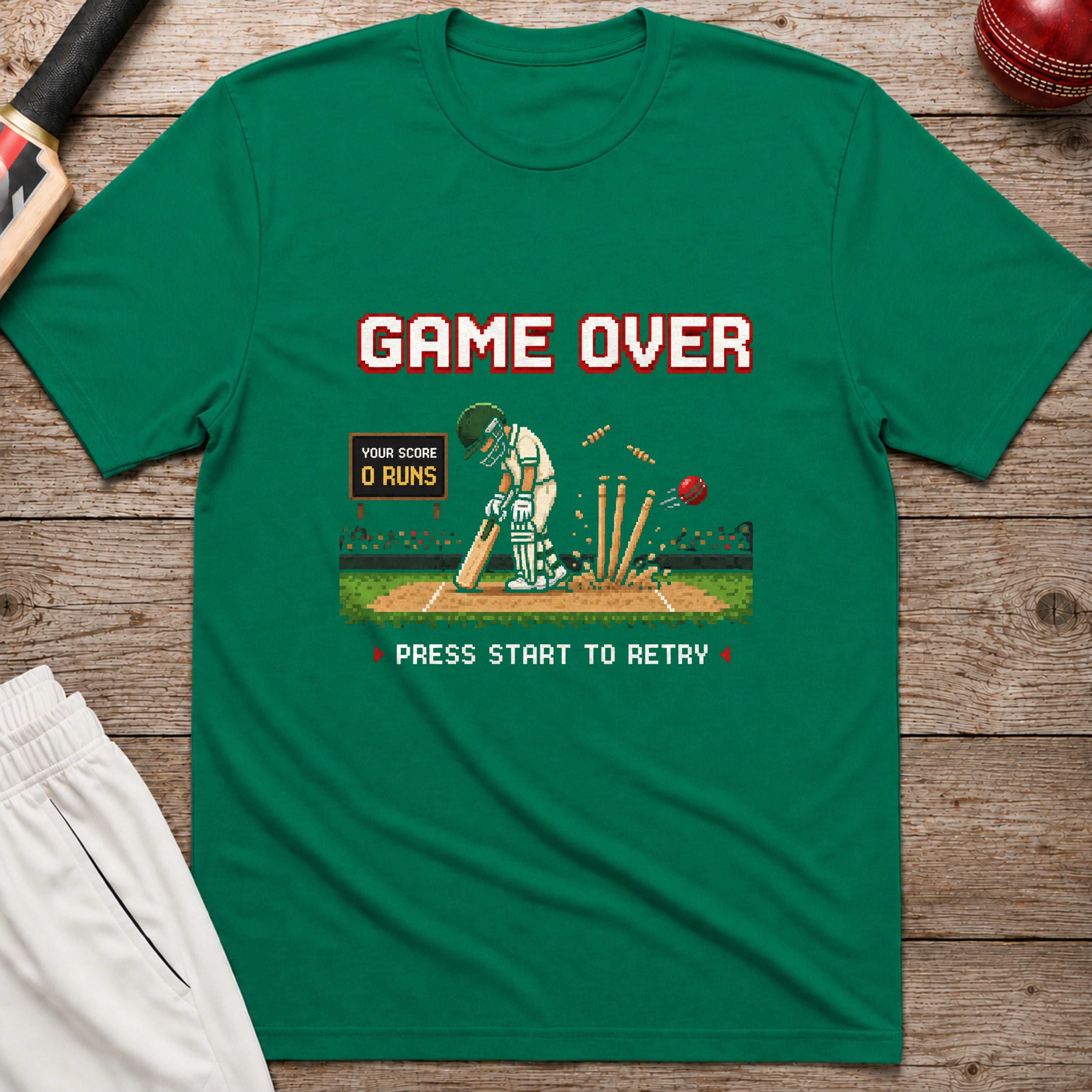 Game Over T-Shirt - Kelly Green