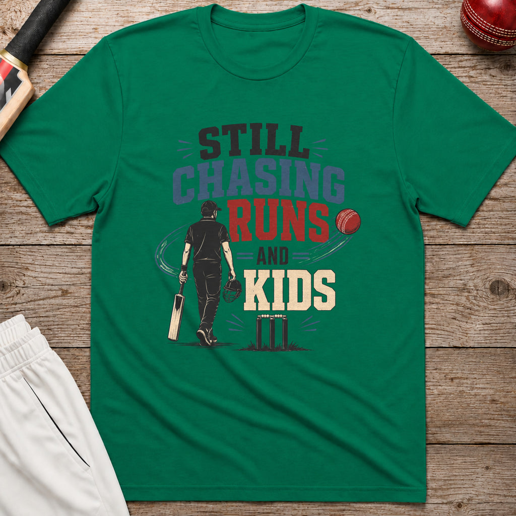 Still Chasing Runs And Kids T-Shirt - Kelly Green