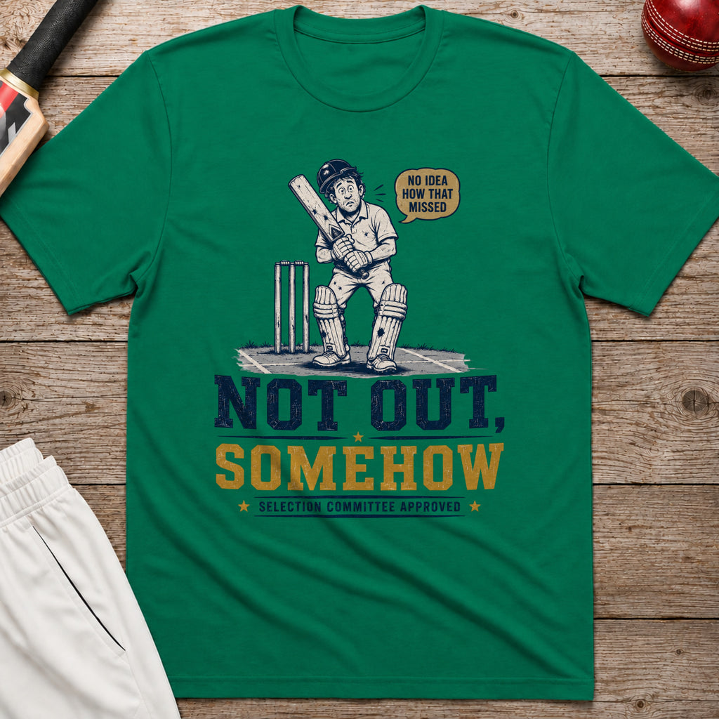 Not Out Somehow T-Shirt - Kelly Green