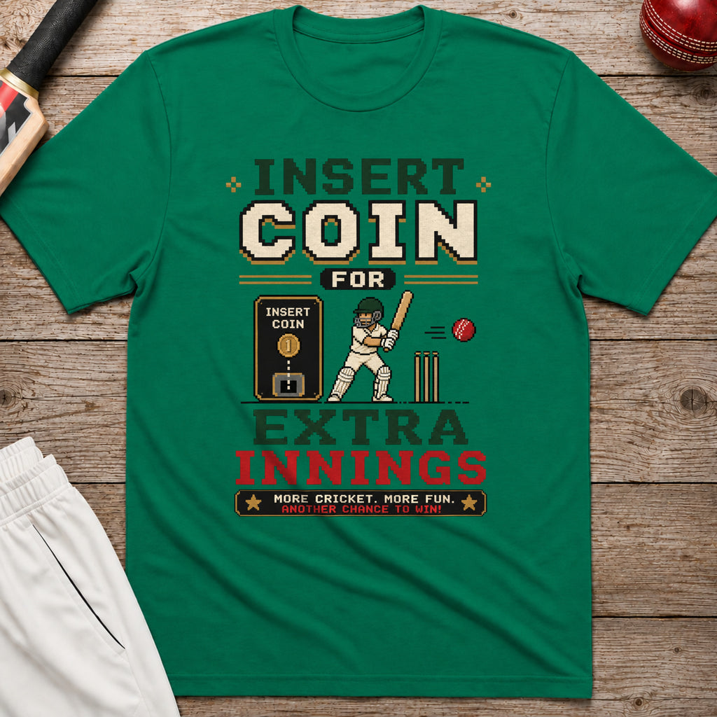 Insert Coin For Extra Innings T-Shirt - Kelly Green