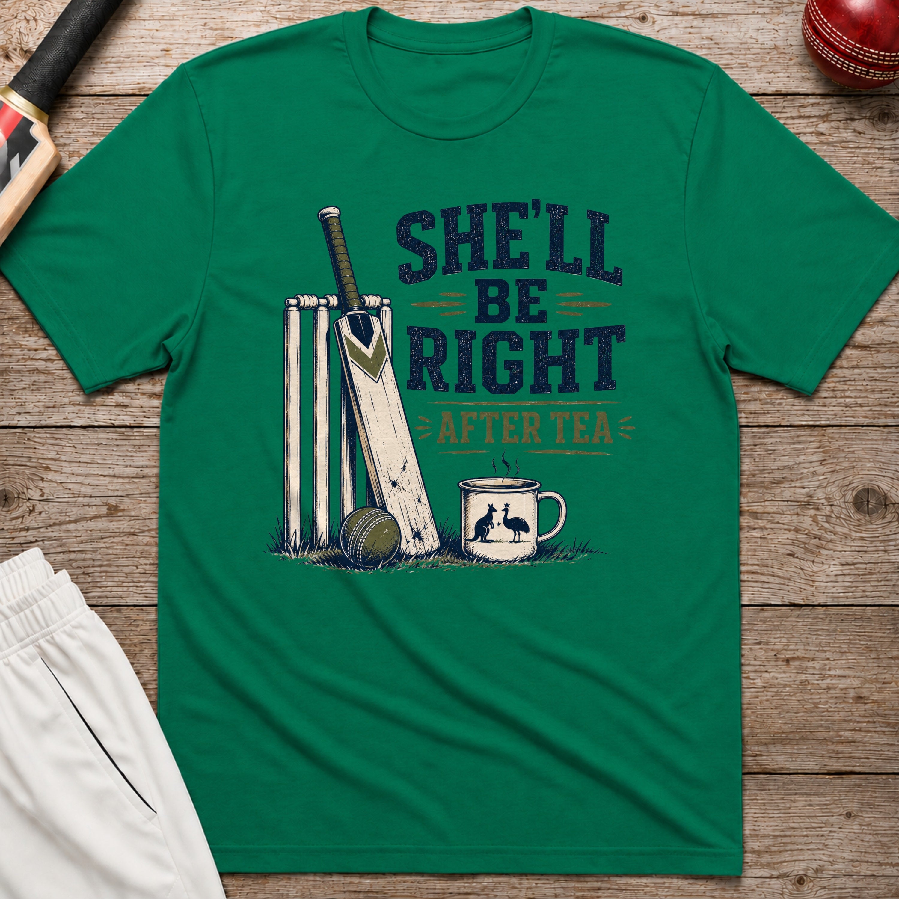 Shell Be Right After Tea T-Shirt - Kelly Green