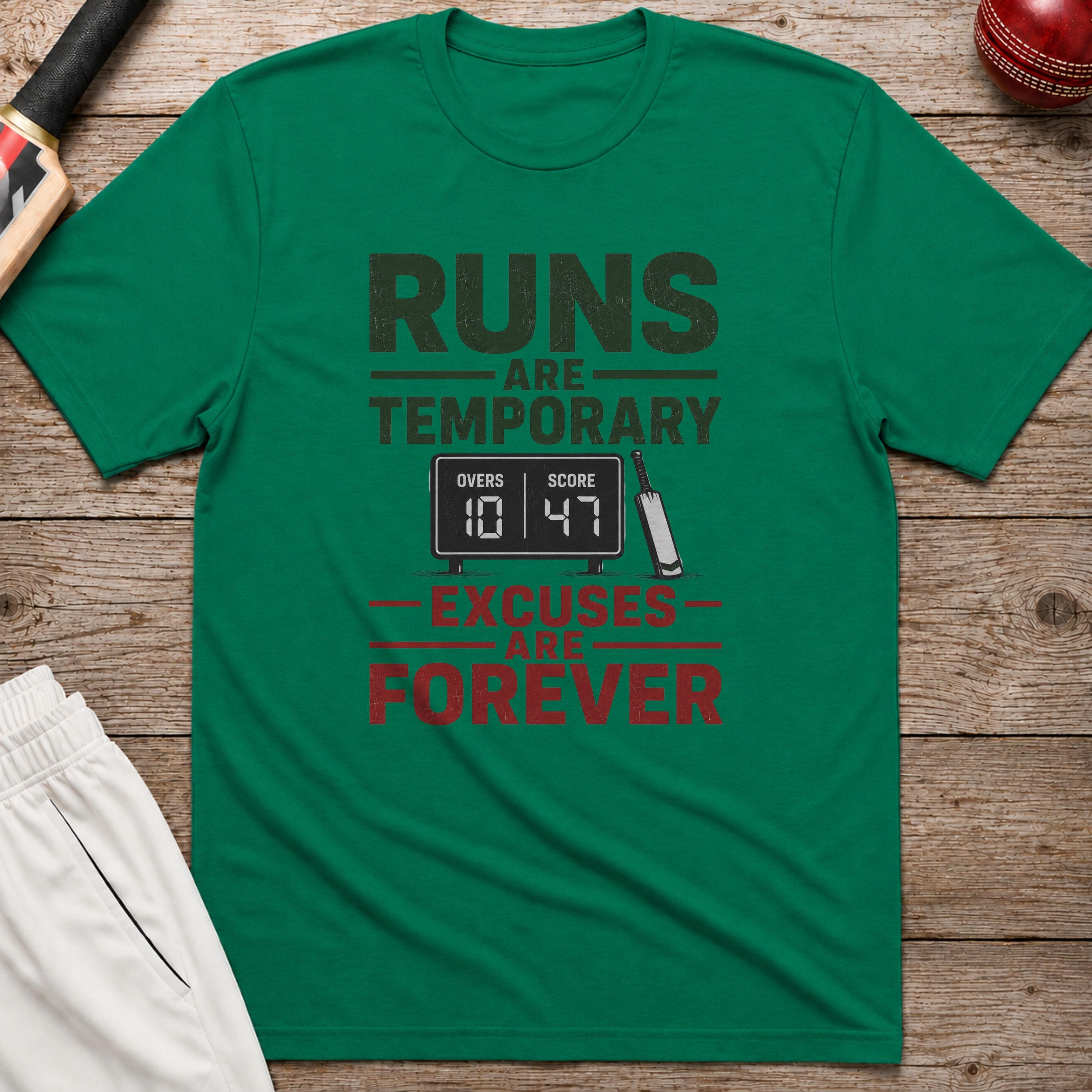 Runs Are Temporary Excuses Are Forever T-Shirt - Kelly Green