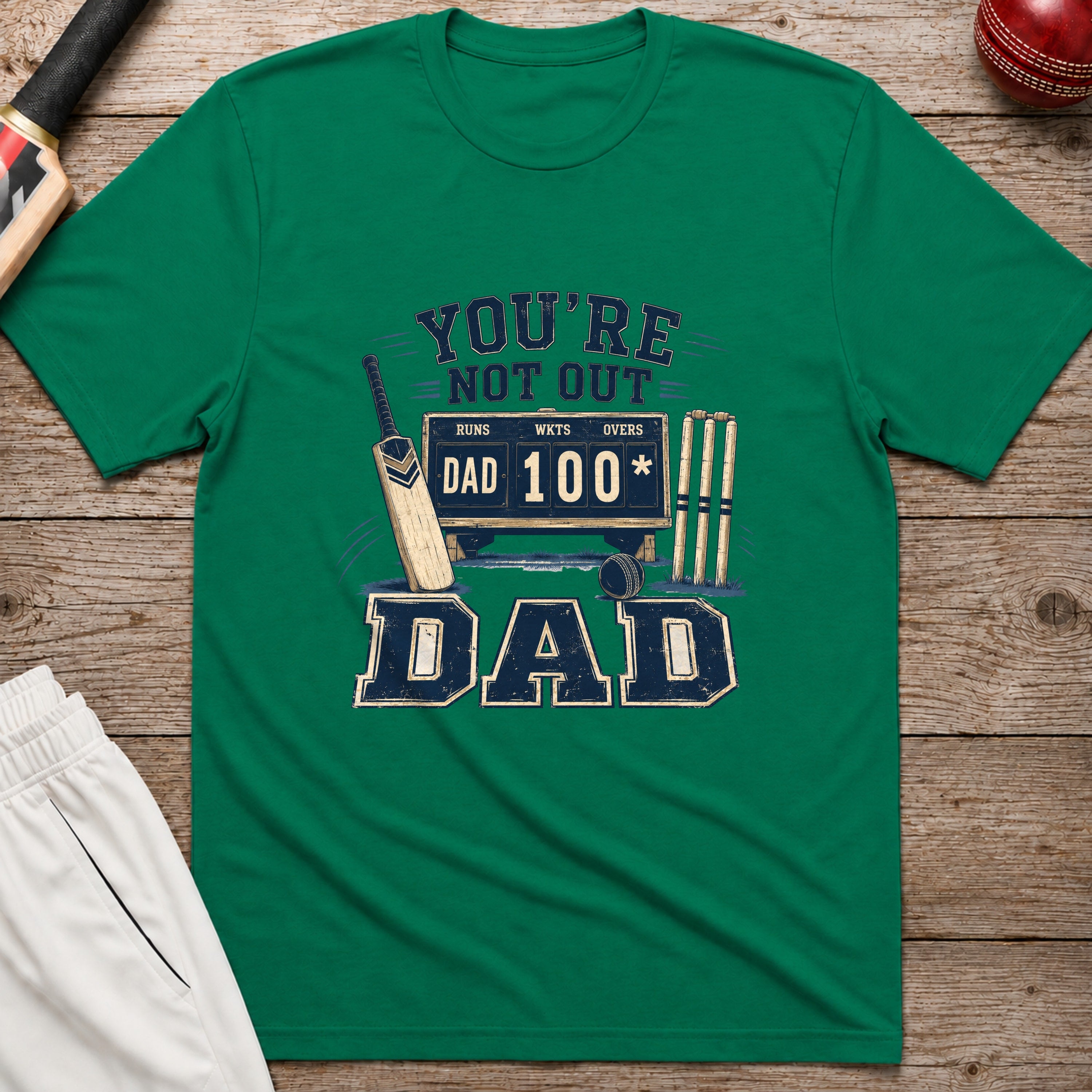 Youre Not Out Dad T-Shirt - Kelly Green