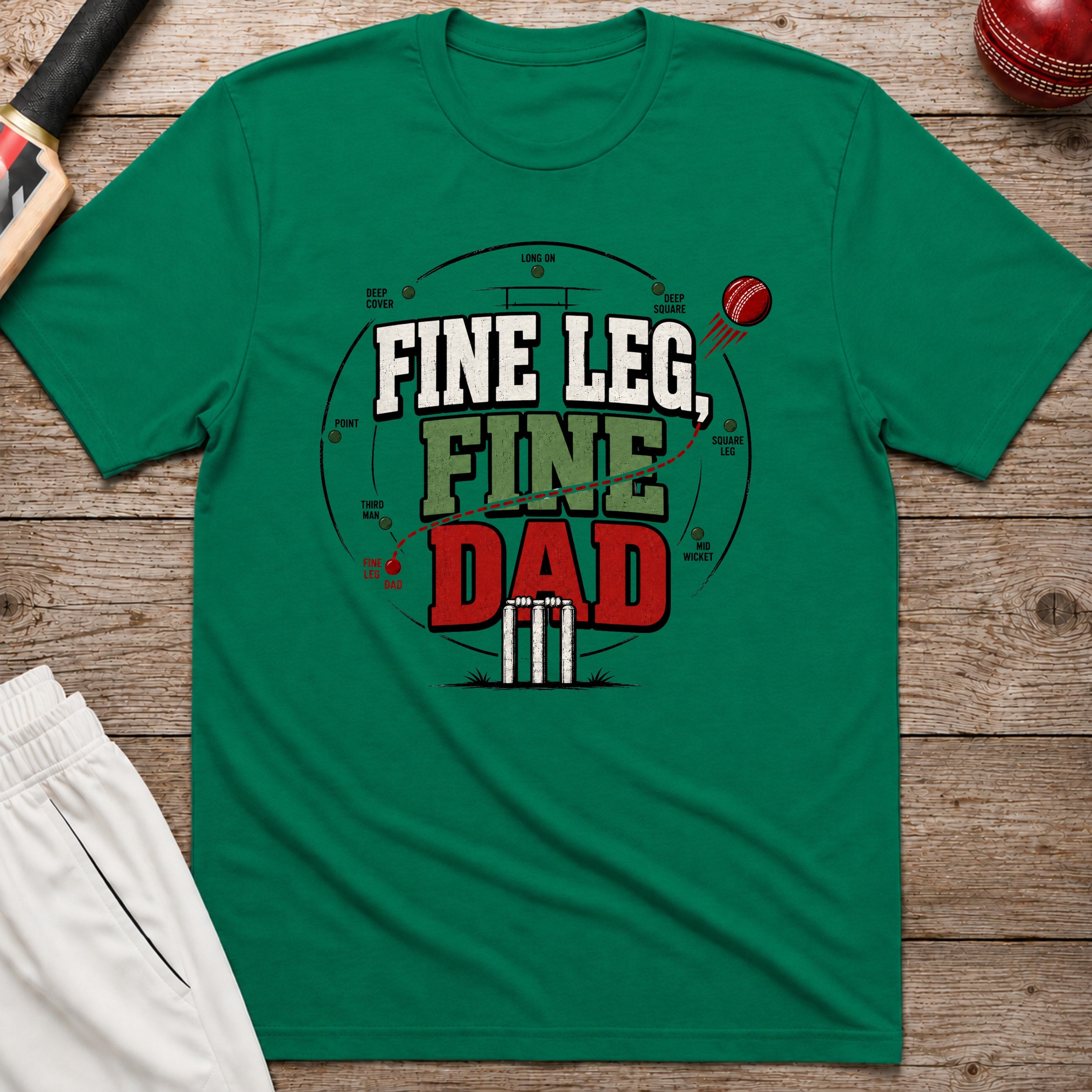 Fine Leg Fine Dad T-Shirt - Kelly Green