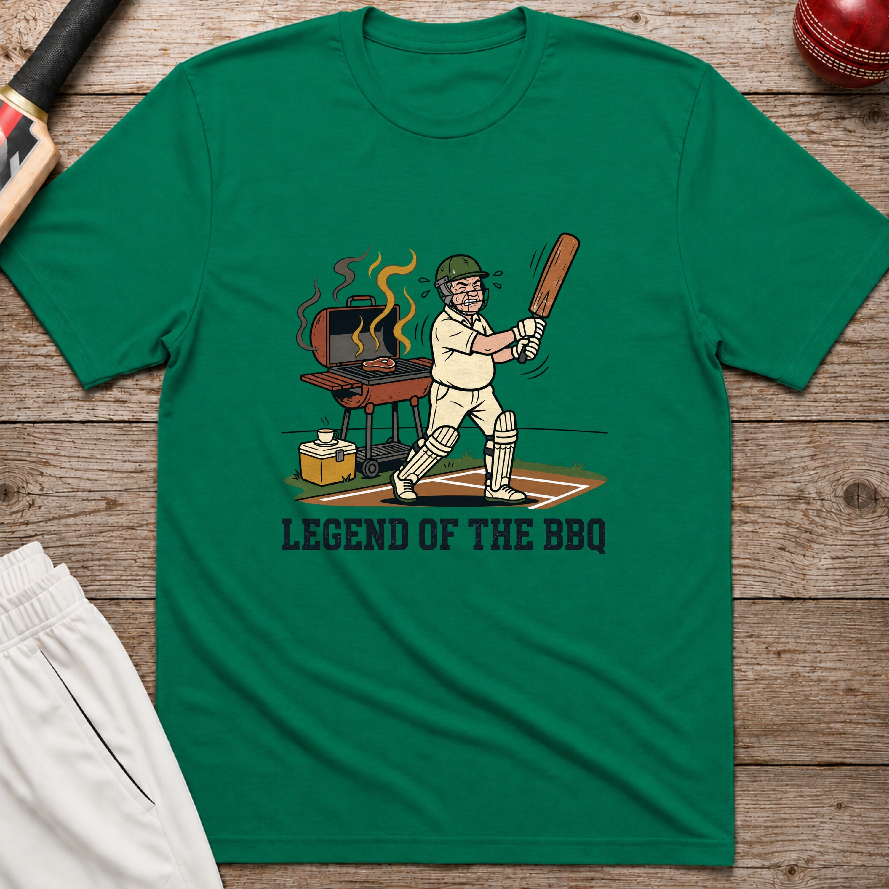 Legend Of The Bbq T-Shirt - Kelly Green