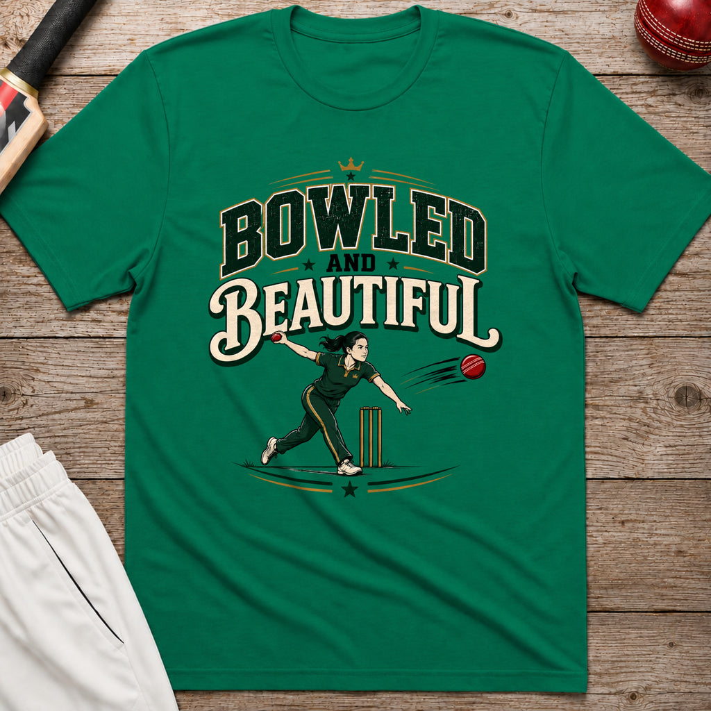 Bowled And Beautiful T-Shirt - Kelly Green