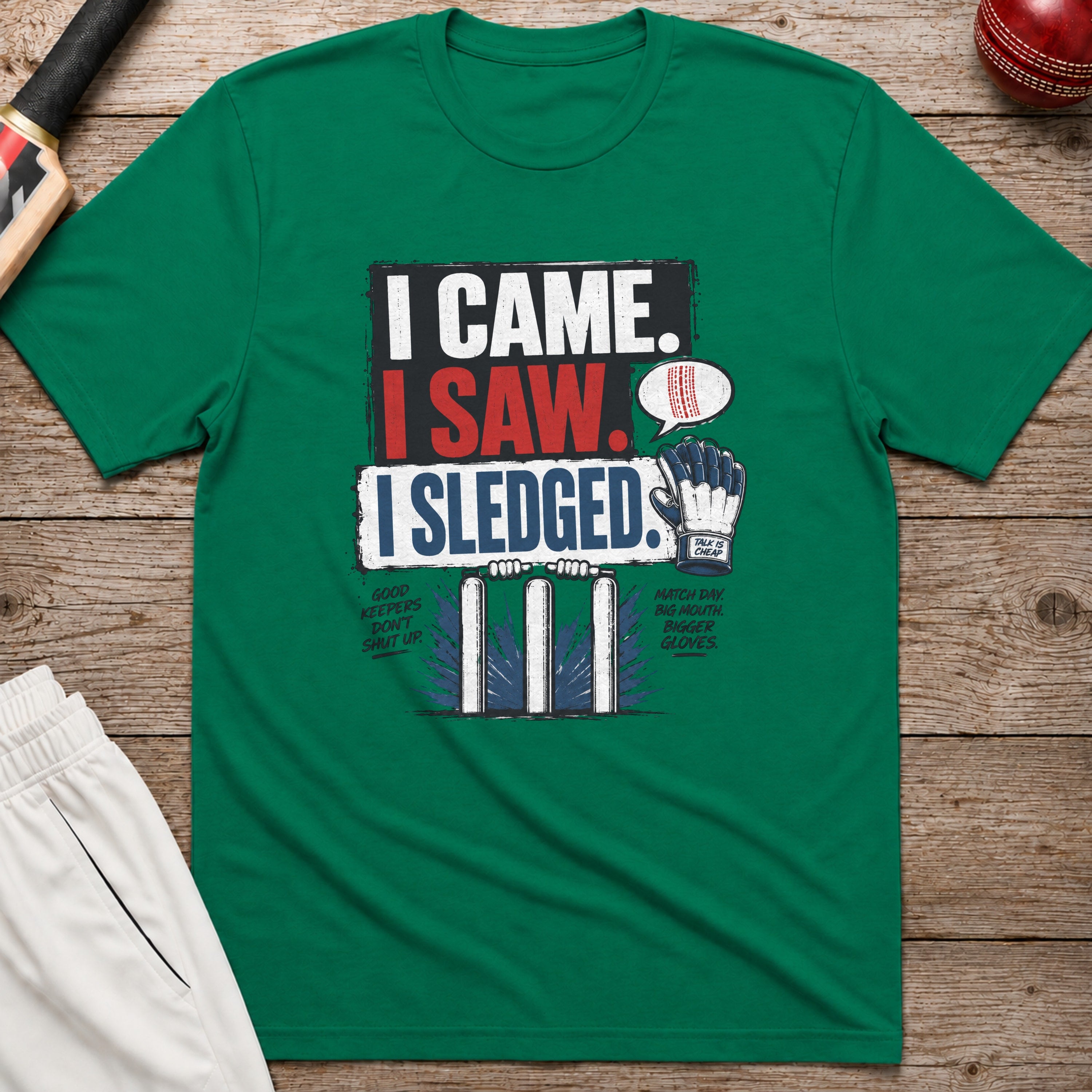 I Came I Saw I Sledged T-Shirt - Kelly Green