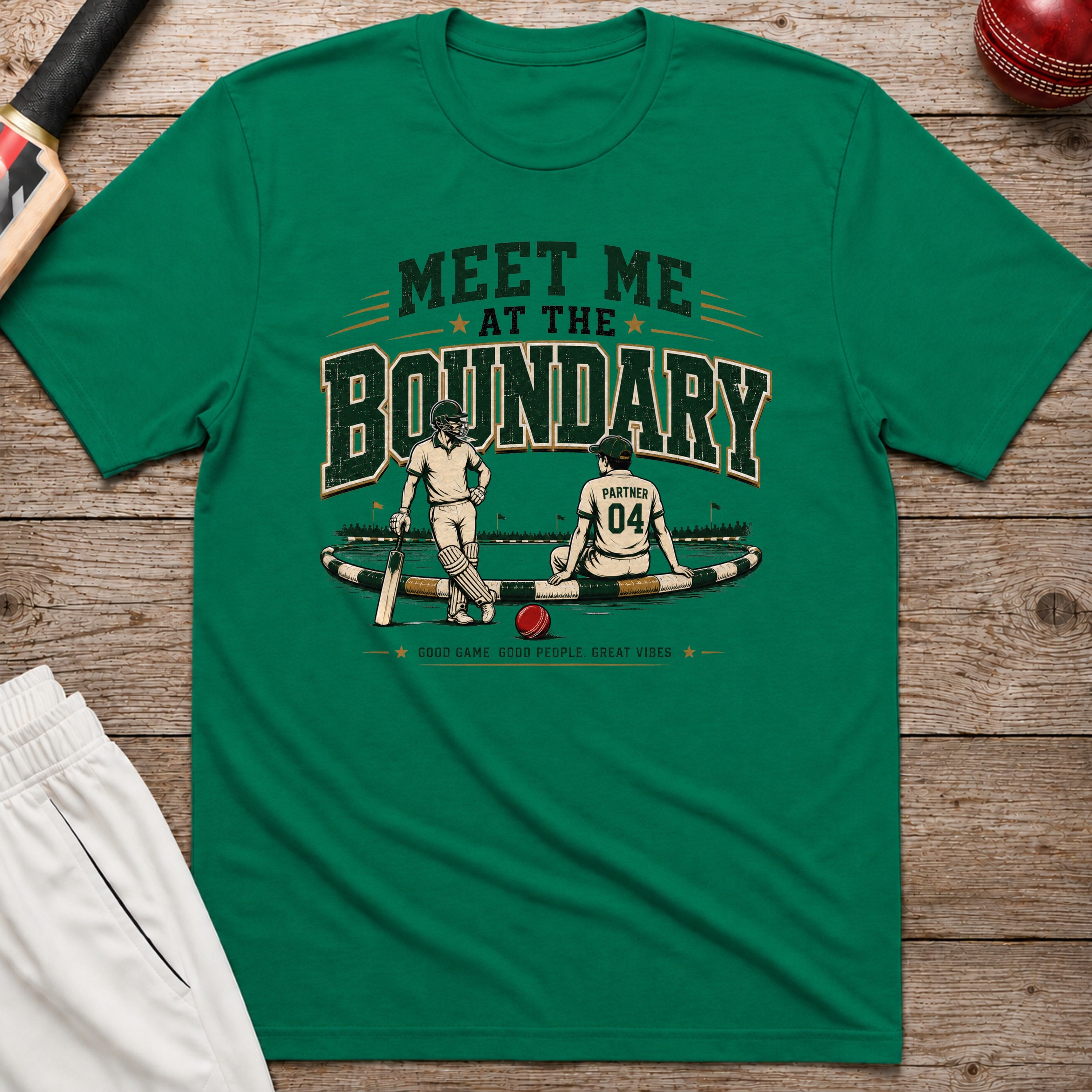 Meet Me At The Boundary T-Shirt - Kelly Green