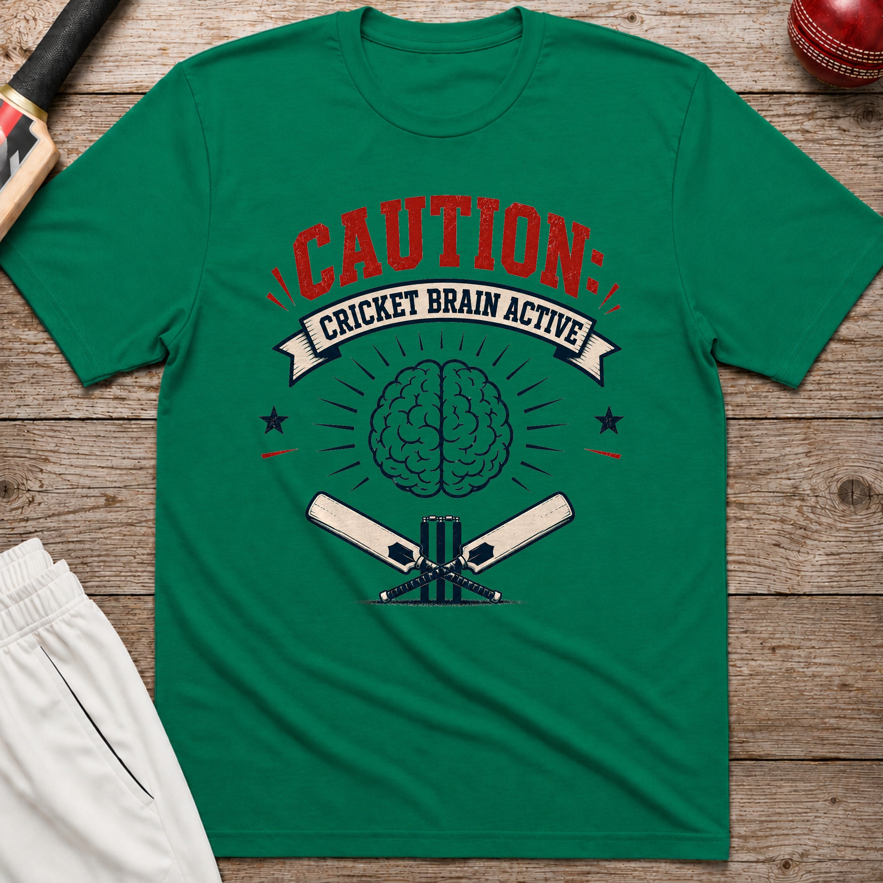 Cricket Brain Active T-Shirt - Kelly Green