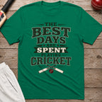 The Best Days Are Spent Playing Cricket T-Shirt - Kelly Green