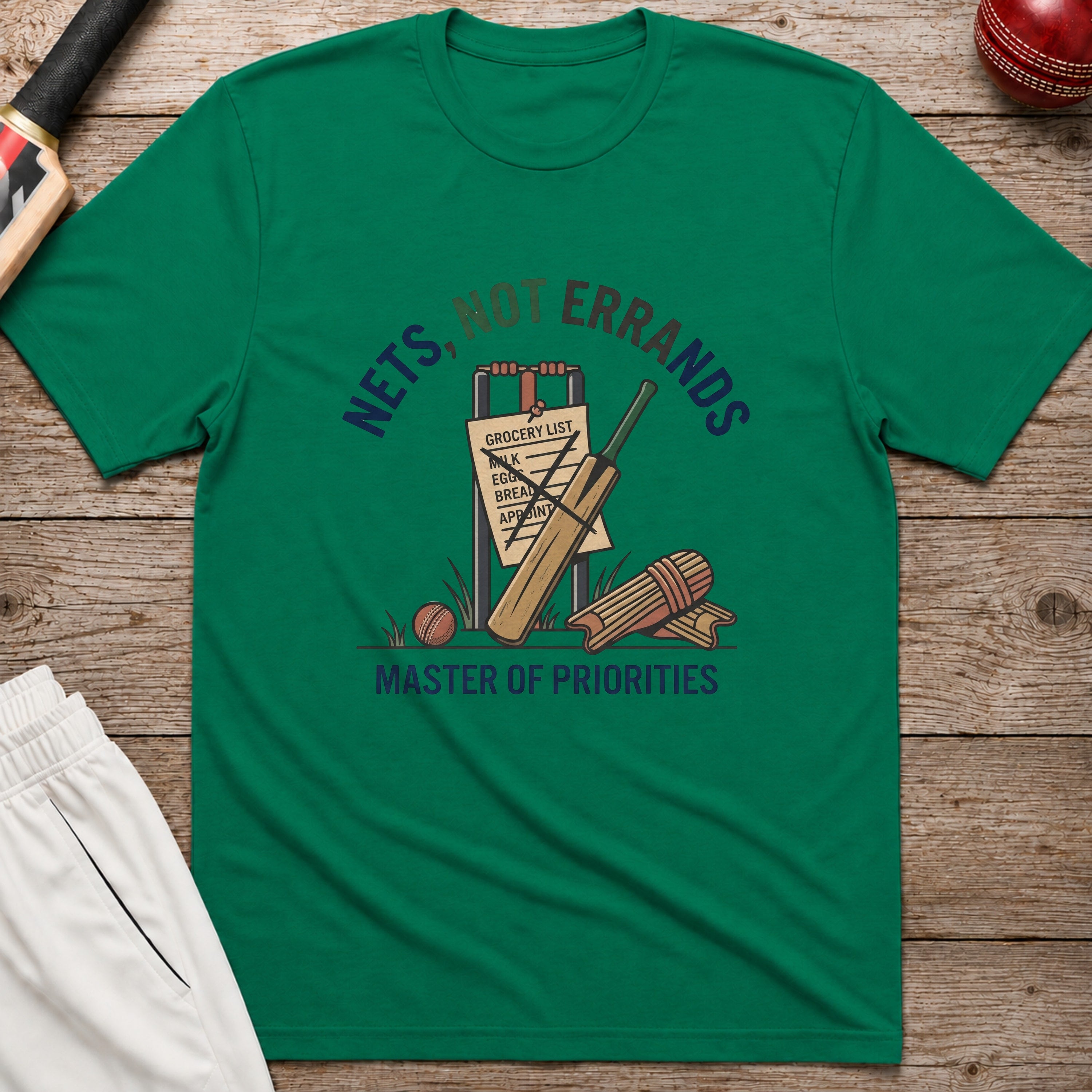Nets Not Errands T-Shirt - Kelly Green