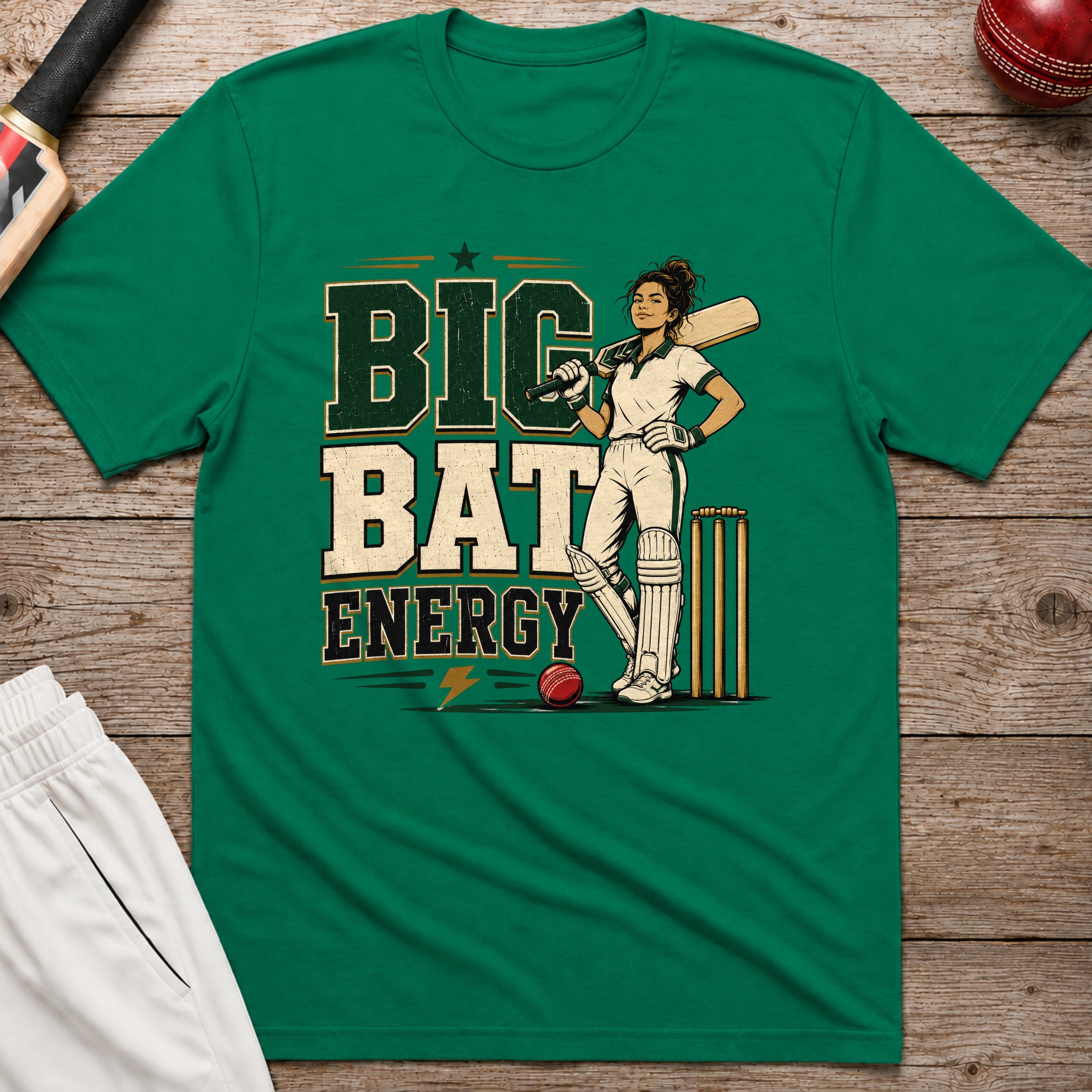 Big Bat Energy T-Shirt - Kelly Green