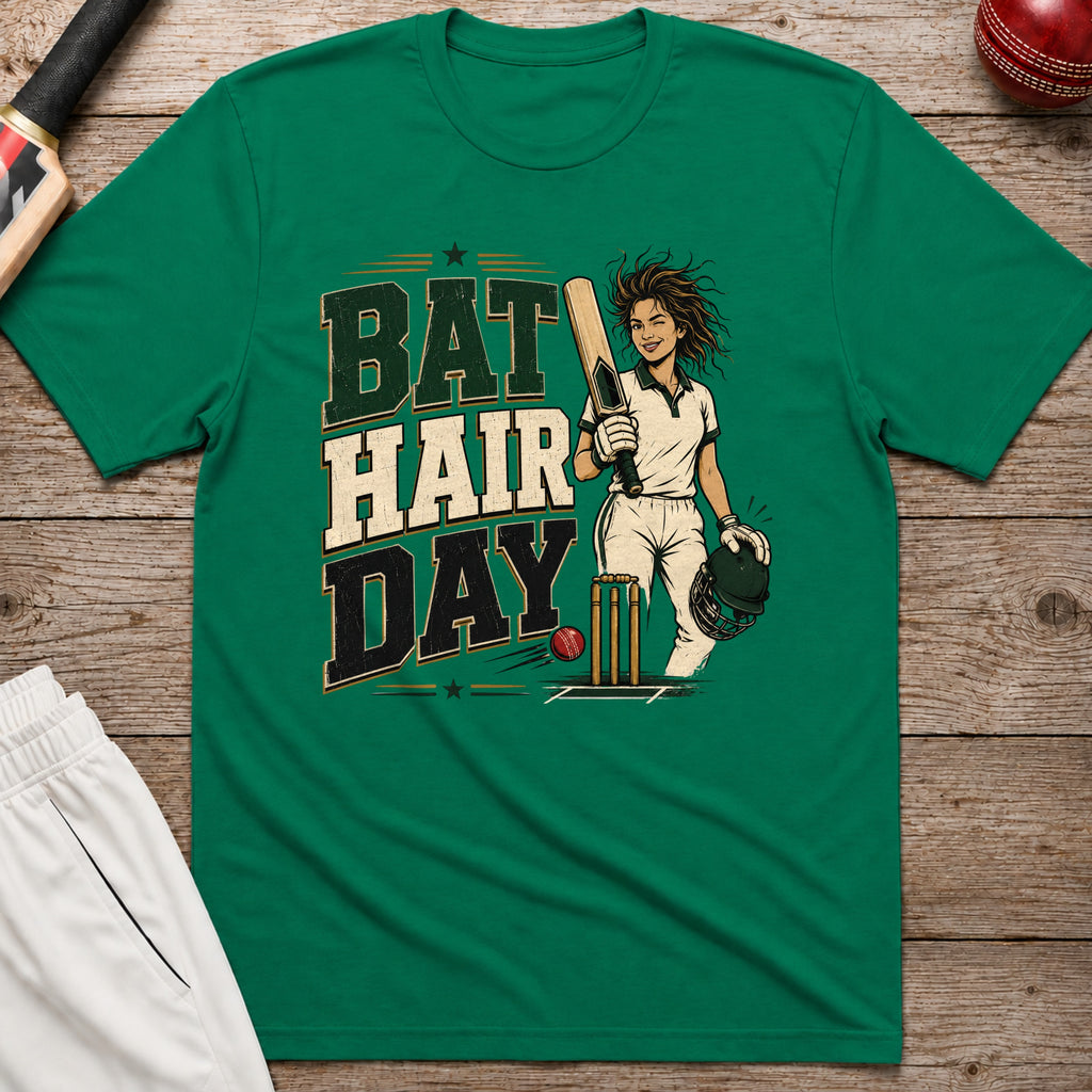 Bat Hair Day T-Shirt - Kelly Green