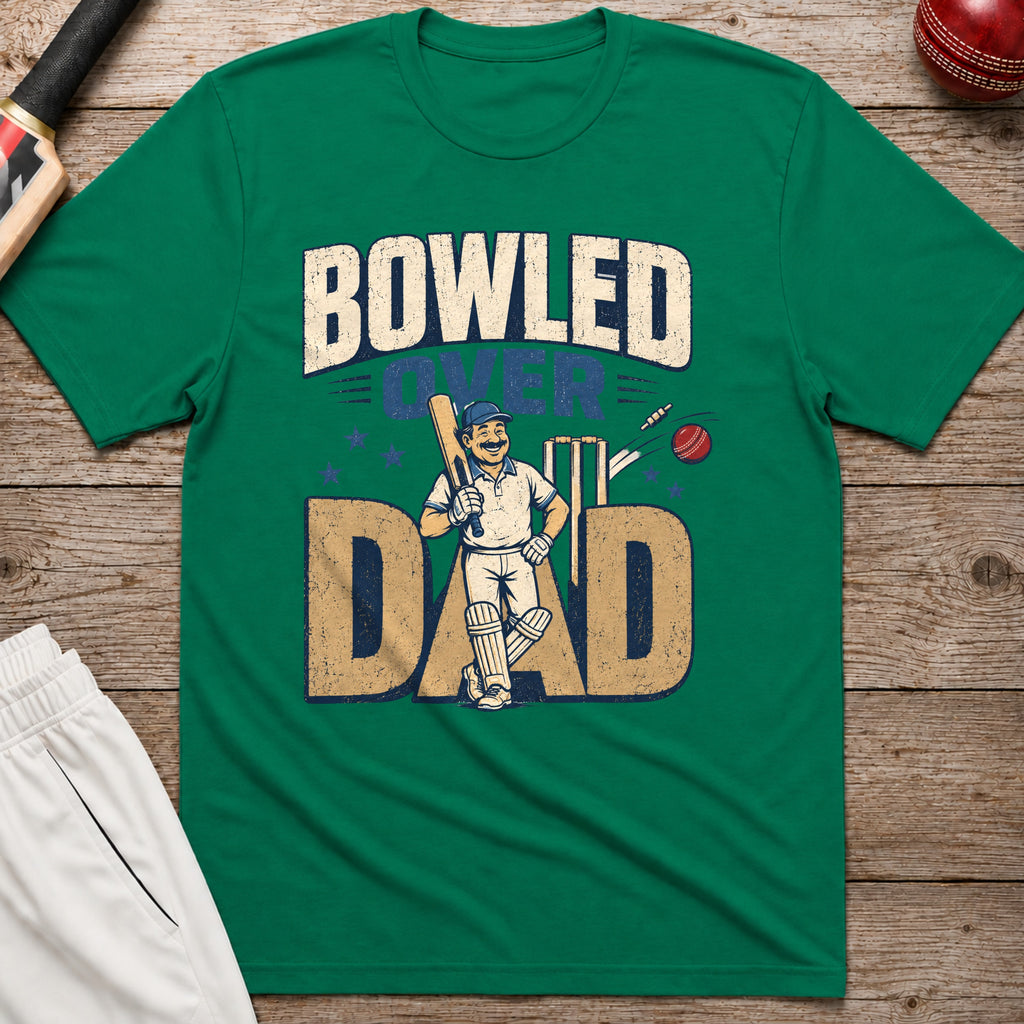 Bowled Over Dad T-Shirt - Kelly Green