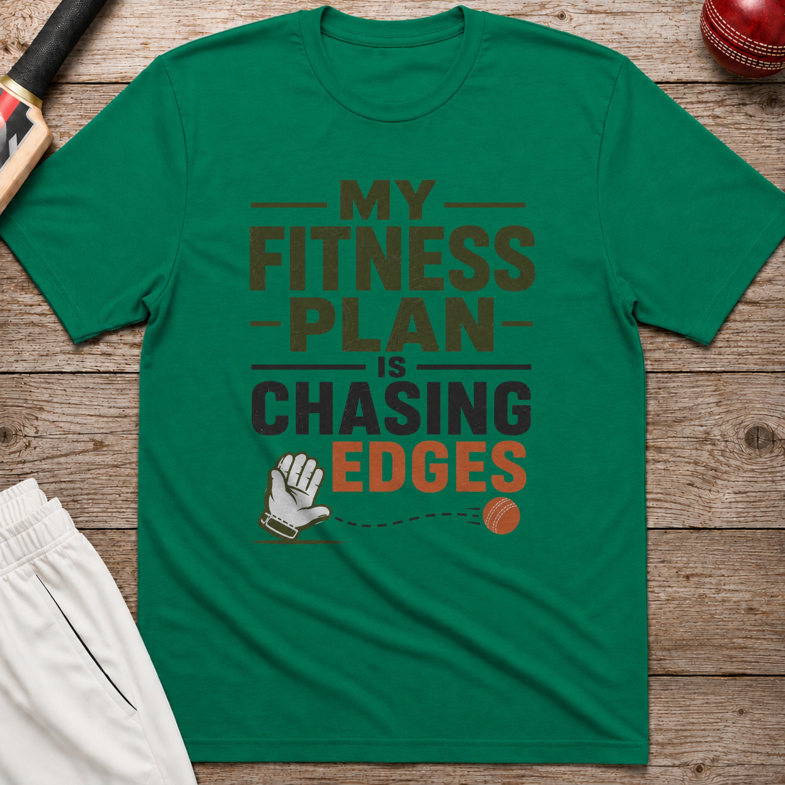 My Fitness Plan Is Chasing Edges T-Shirt - Kelly Green
