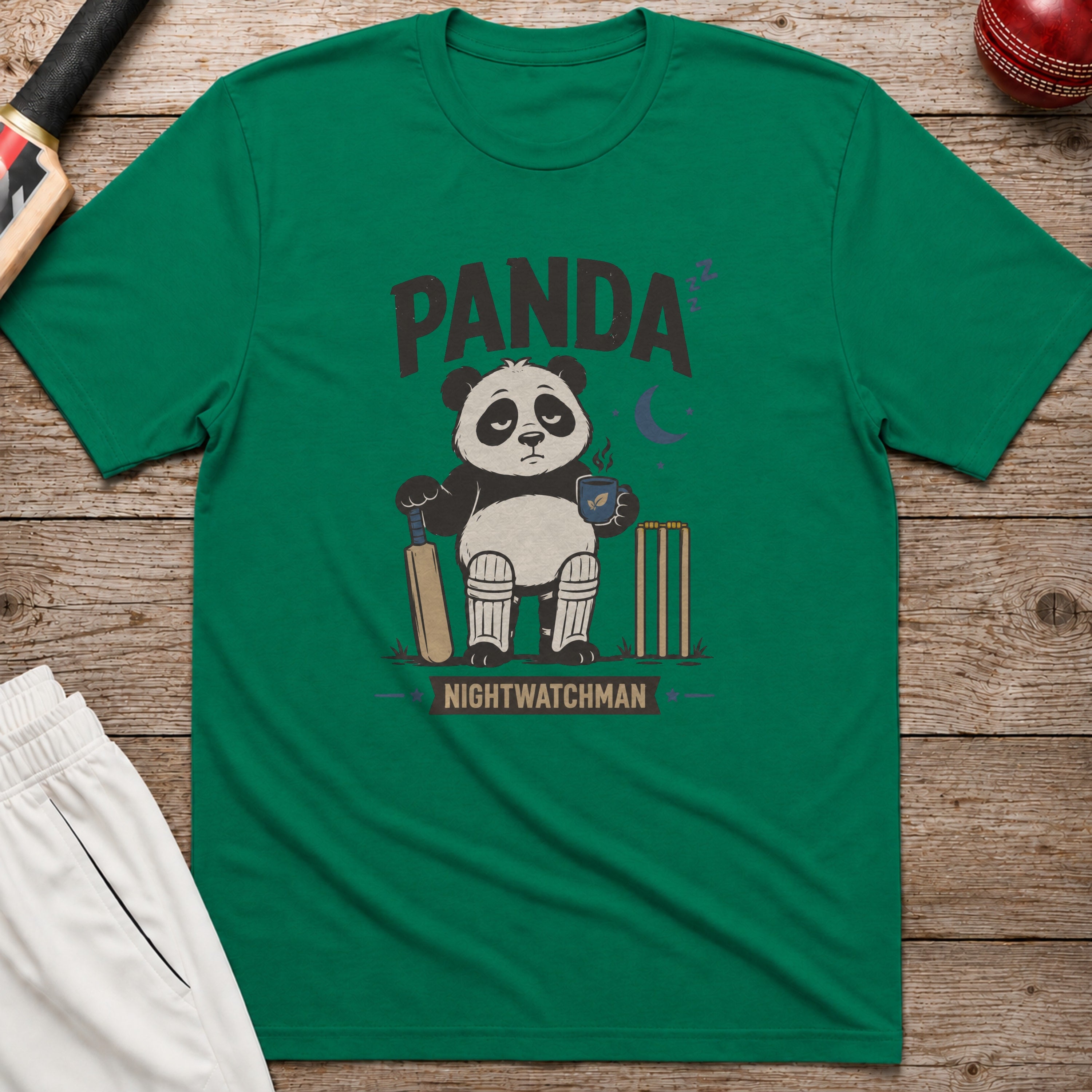 Panda Nightwatchman T-Shirt - Kelly Green