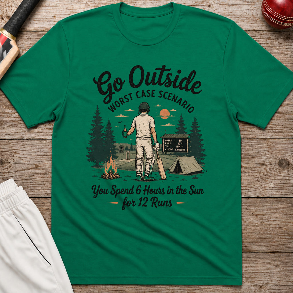 Go Outside Worst Case Scenario T-Shirt - Kelly Green