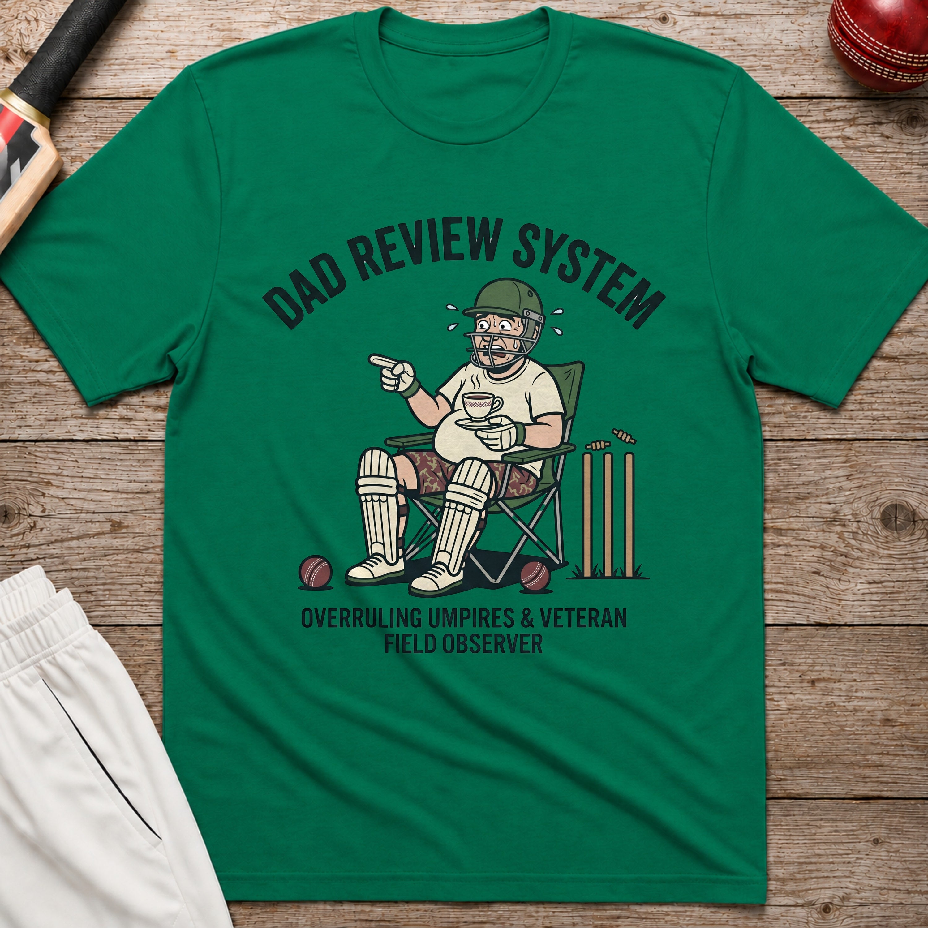 Dad Review System T-Shirt - Kelly Green