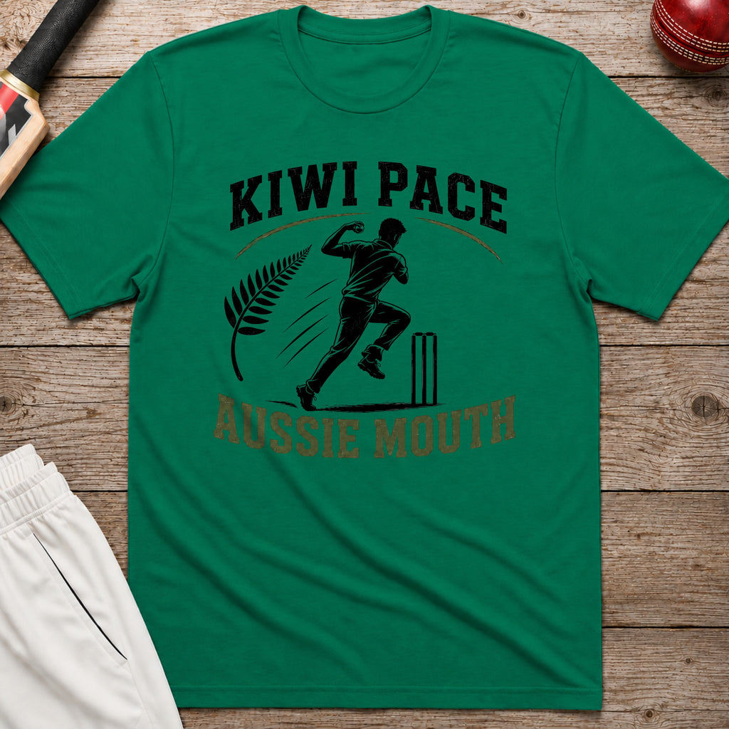 Kiwi Pace Aussie Mouth T-Shirt - Kelly Green