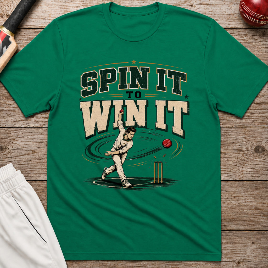 Spin It To Win It T-Shirt - Kelly Green