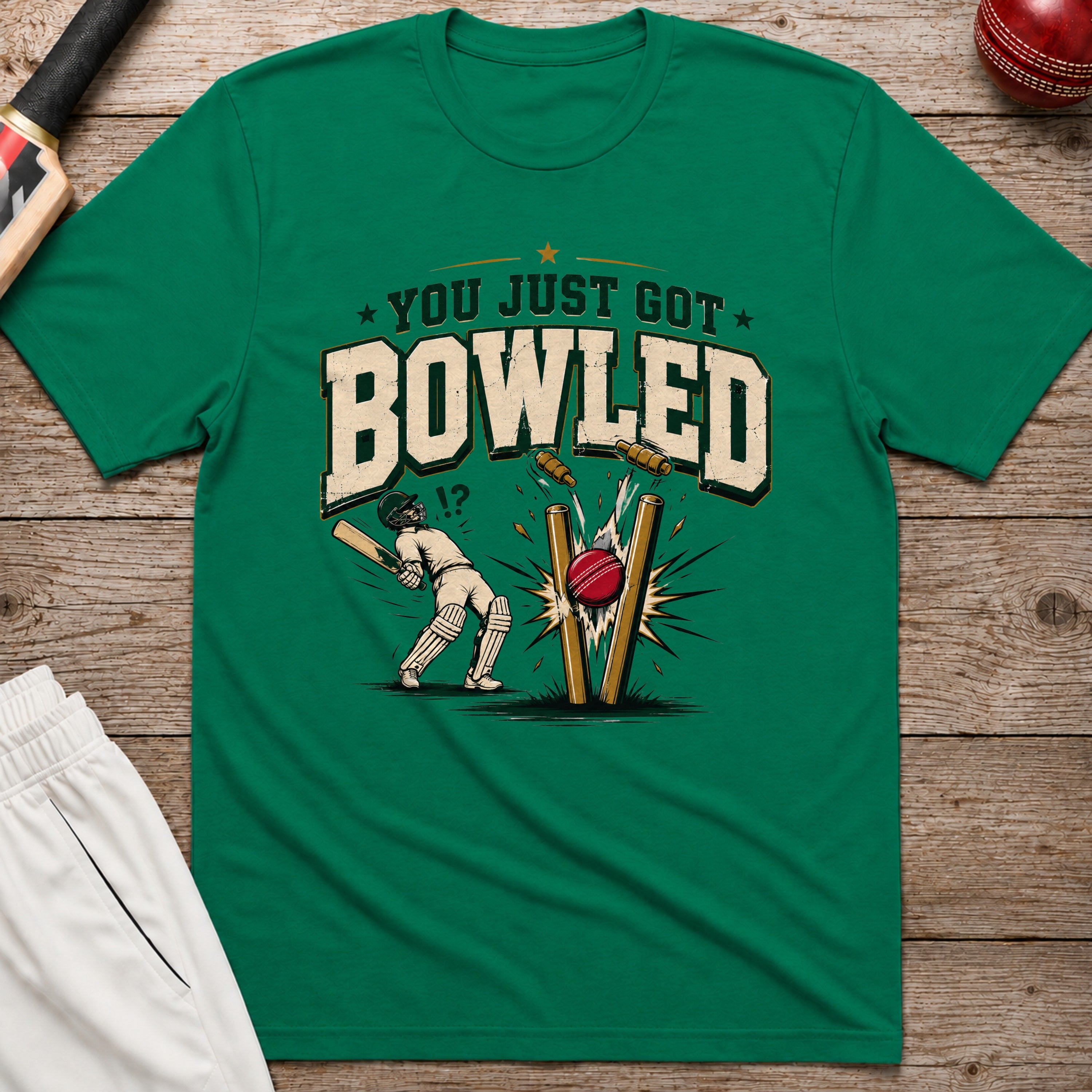 You Just Got Bowled T-Shirt - Kelly Green