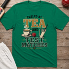 Fueled By Tea And Test Matches T-Shirt - Kelly Green