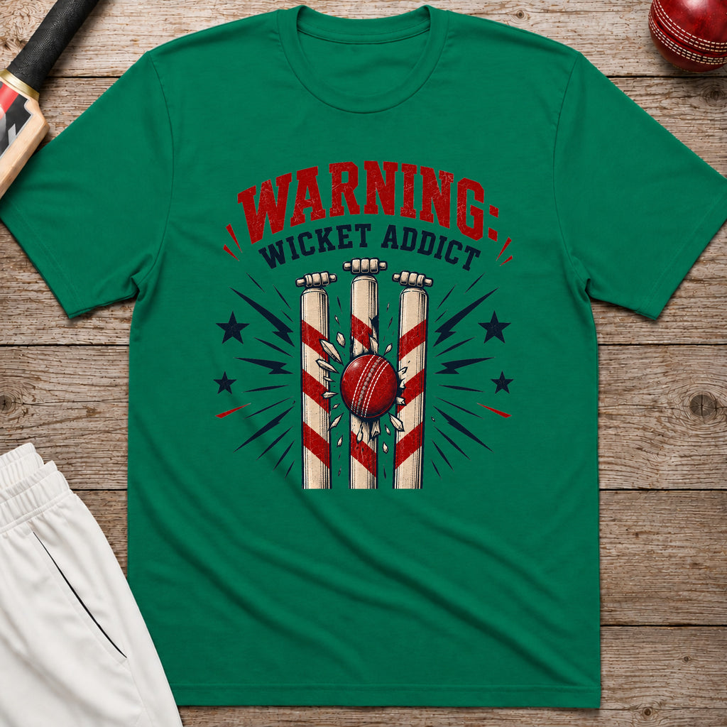 Wicket Addict T-Shirt - Kelly Green