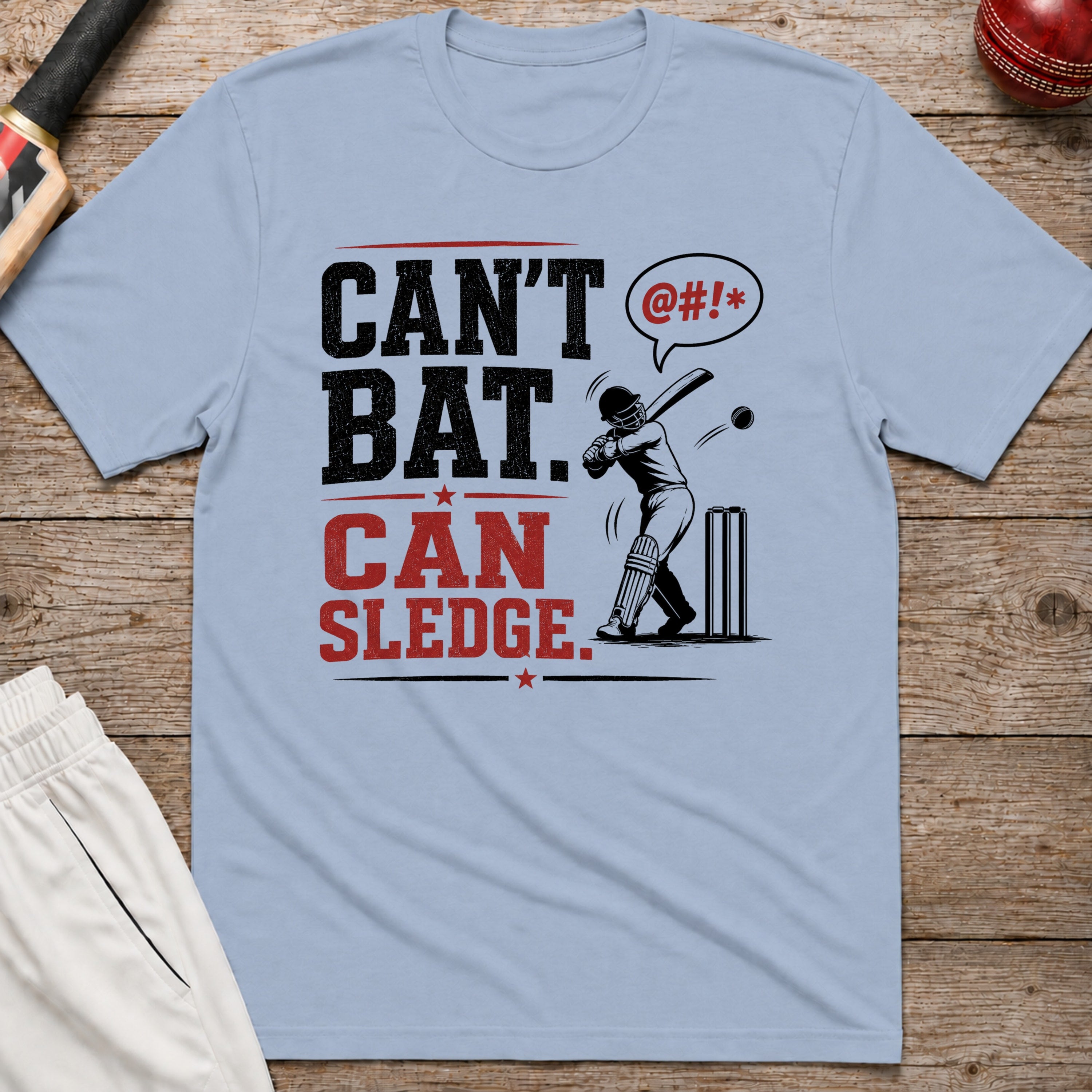 Cant Bat Can Sledge T-Shirt - Light Blue