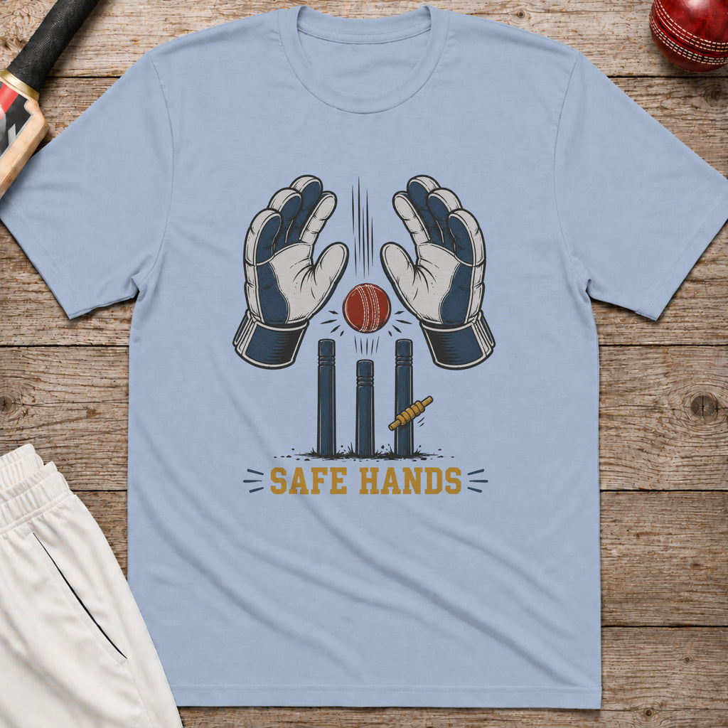 Safe Hands T-Shirt - Light Blue