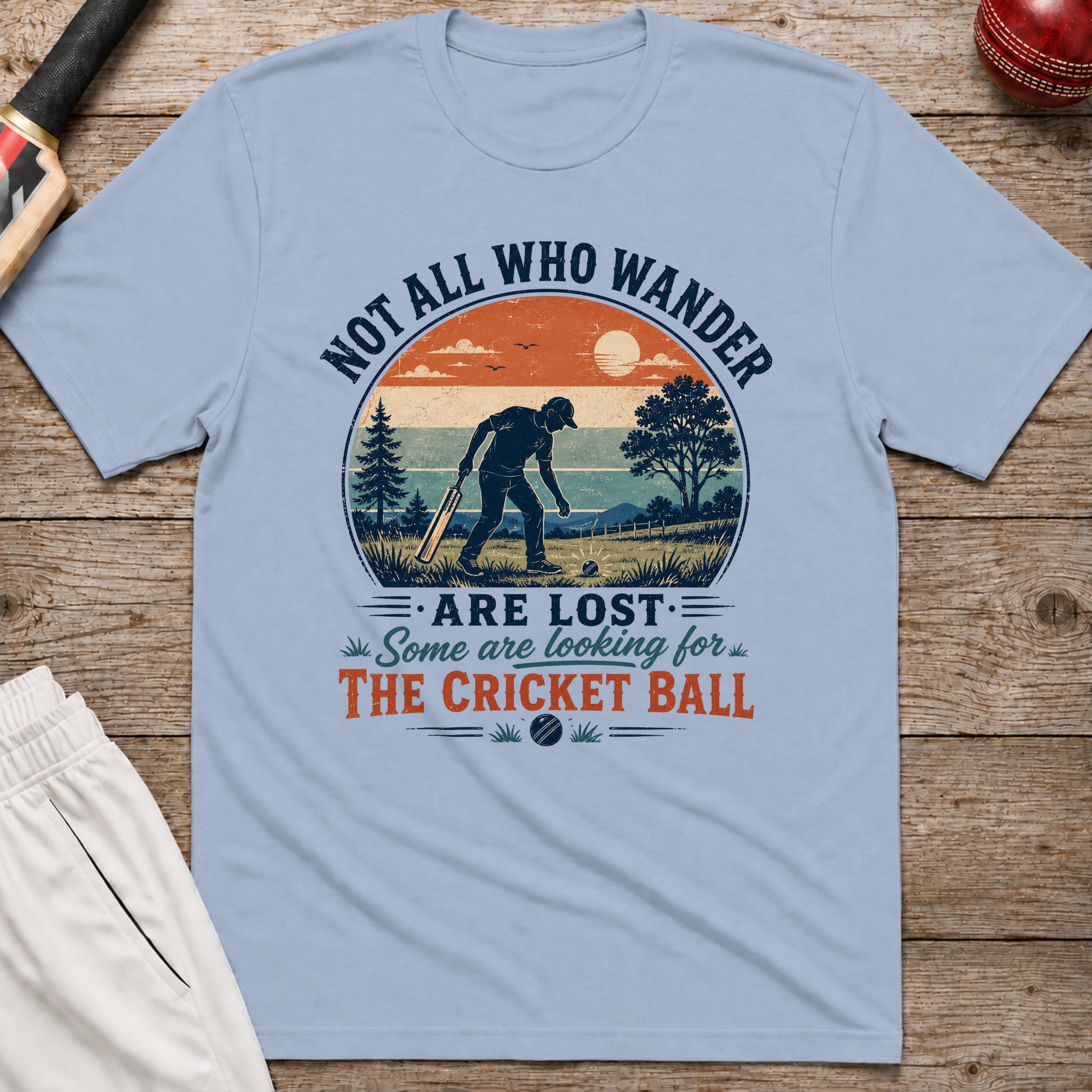 Not All Who Wander Are Lost T-Shirt - Light Blue