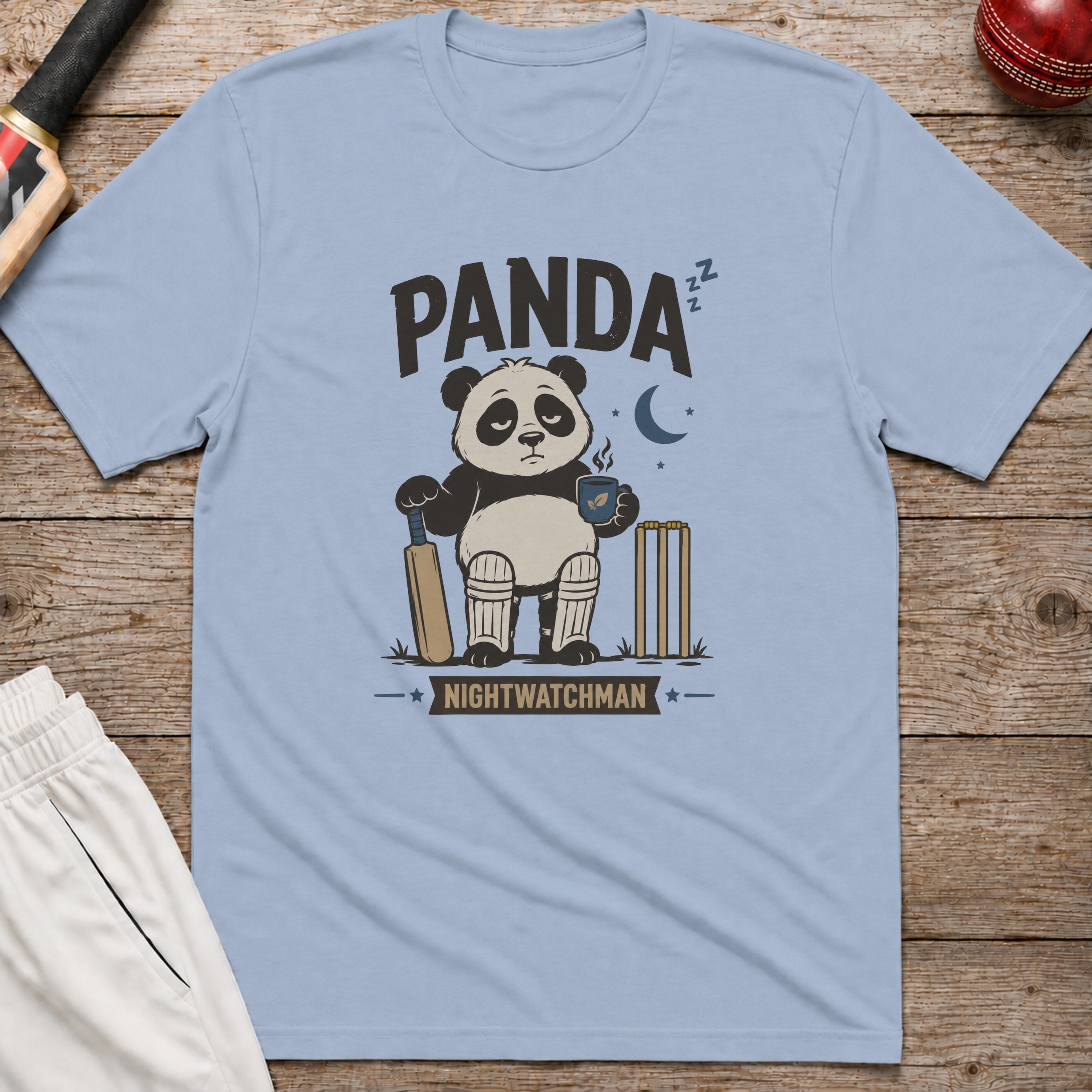 Panda Nightwatchman T-Shirt - Light Blue