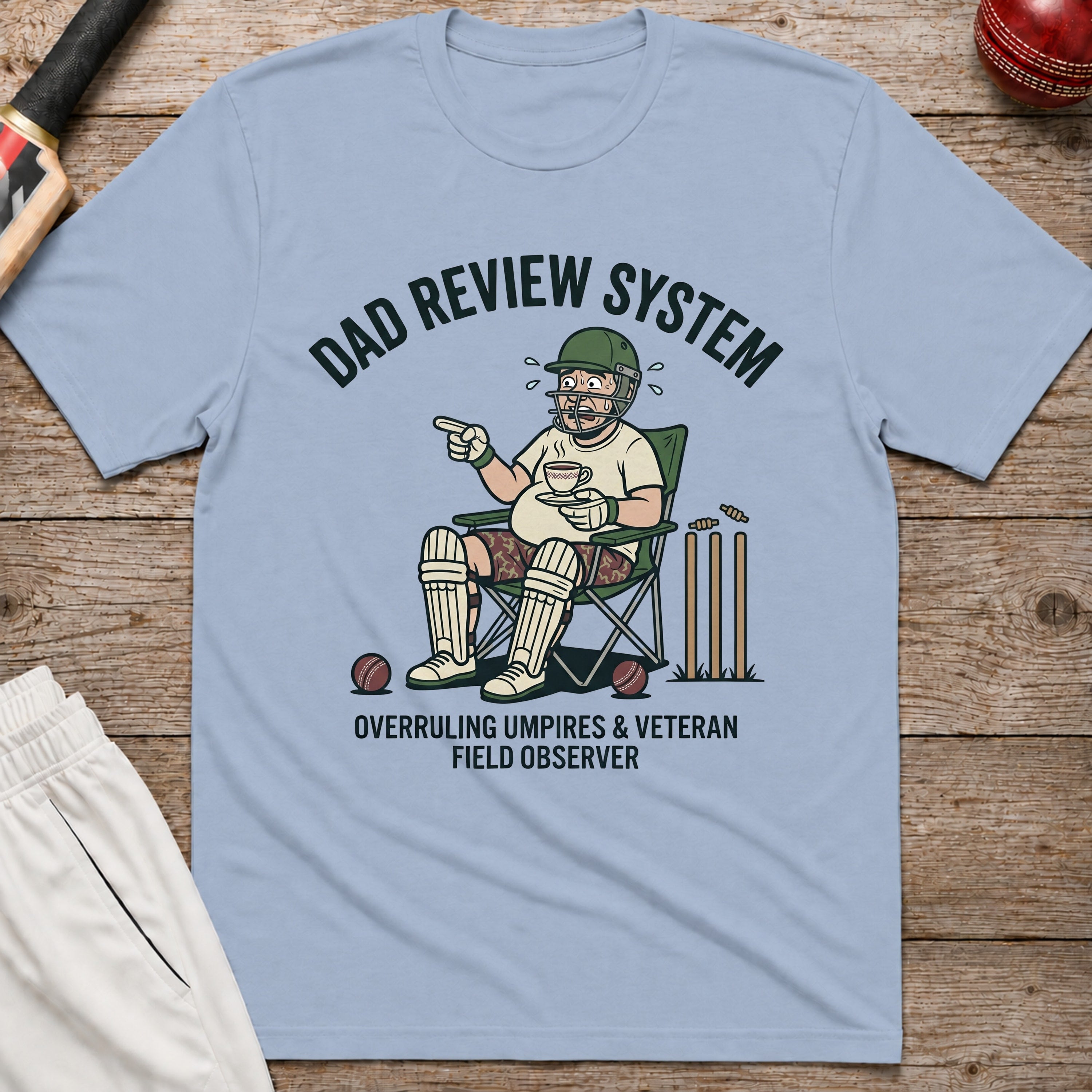 Dad Review System T-Shirt - Light Blue