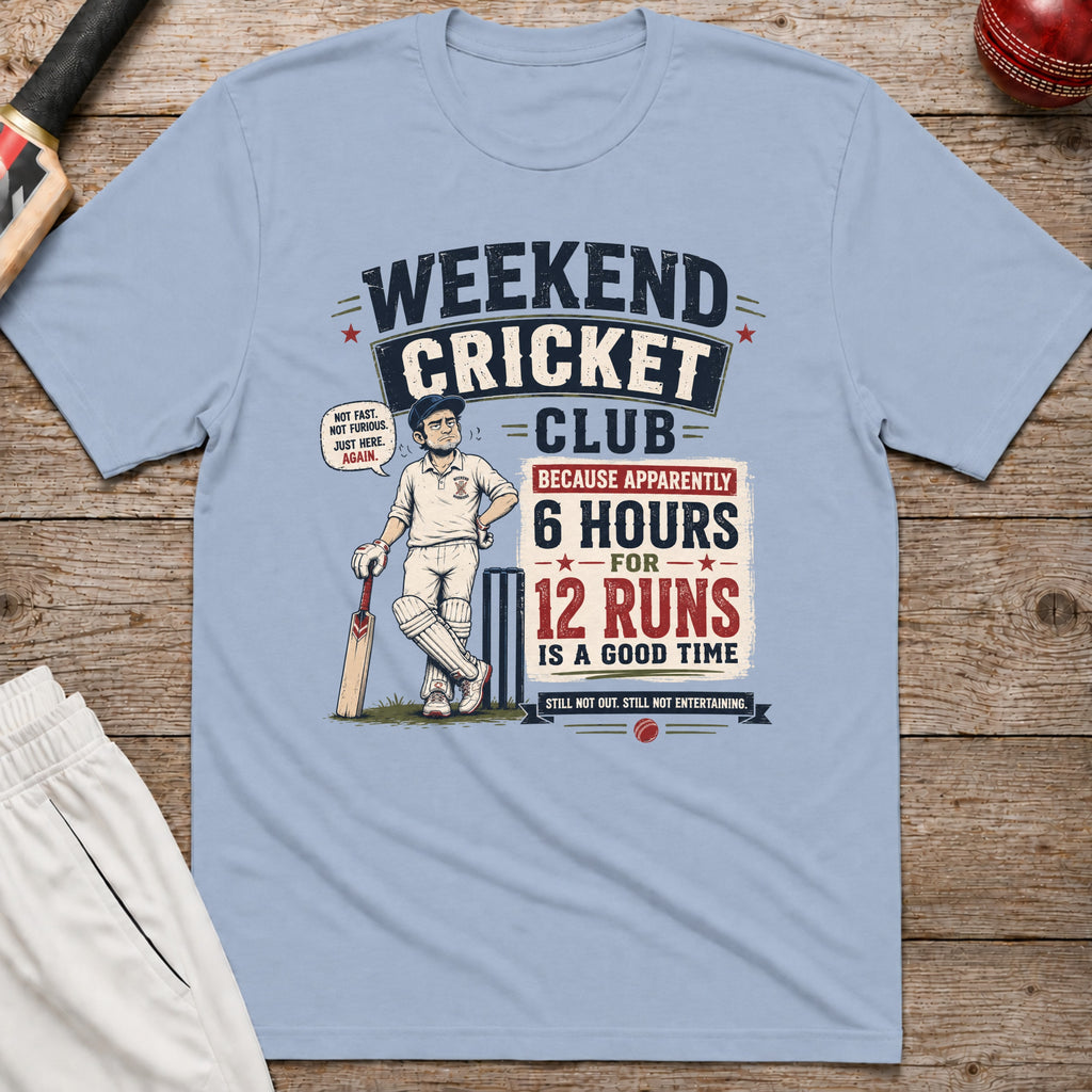 Weekend Cricket Club T-Shirt - Light Blue