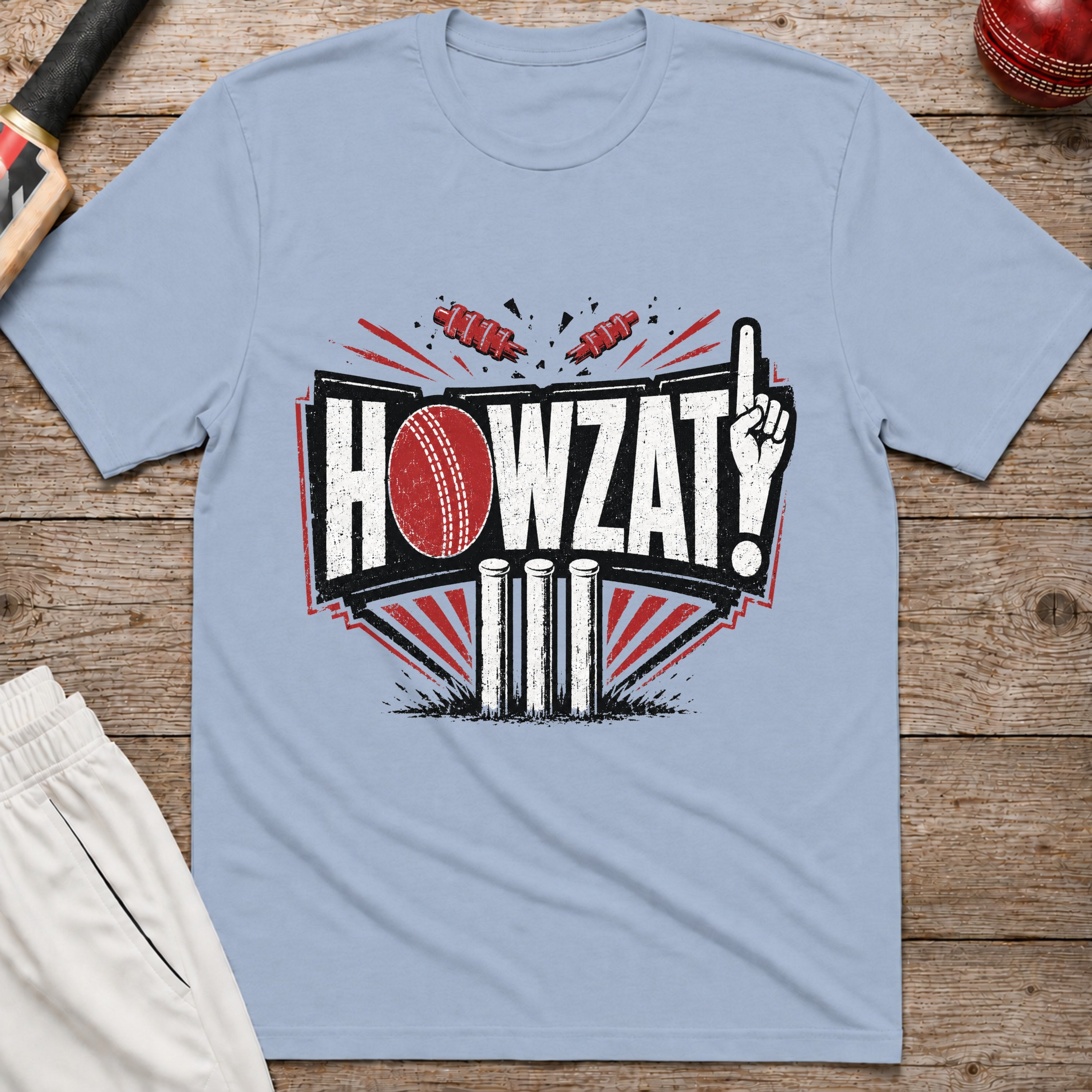Howzat T-Shirt - Light Blue