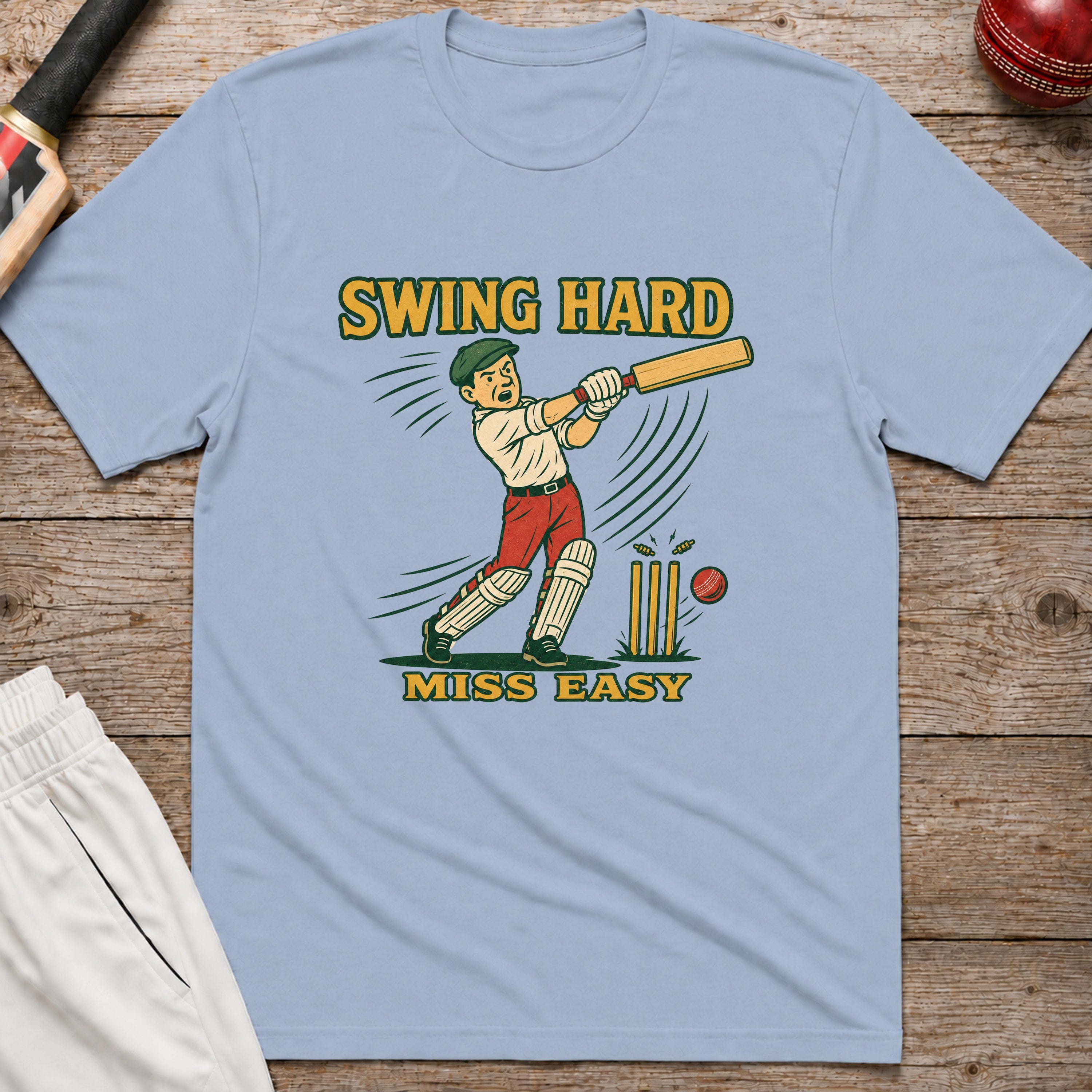 Swing Hard Miss Easy T-Shirt - Light Blue