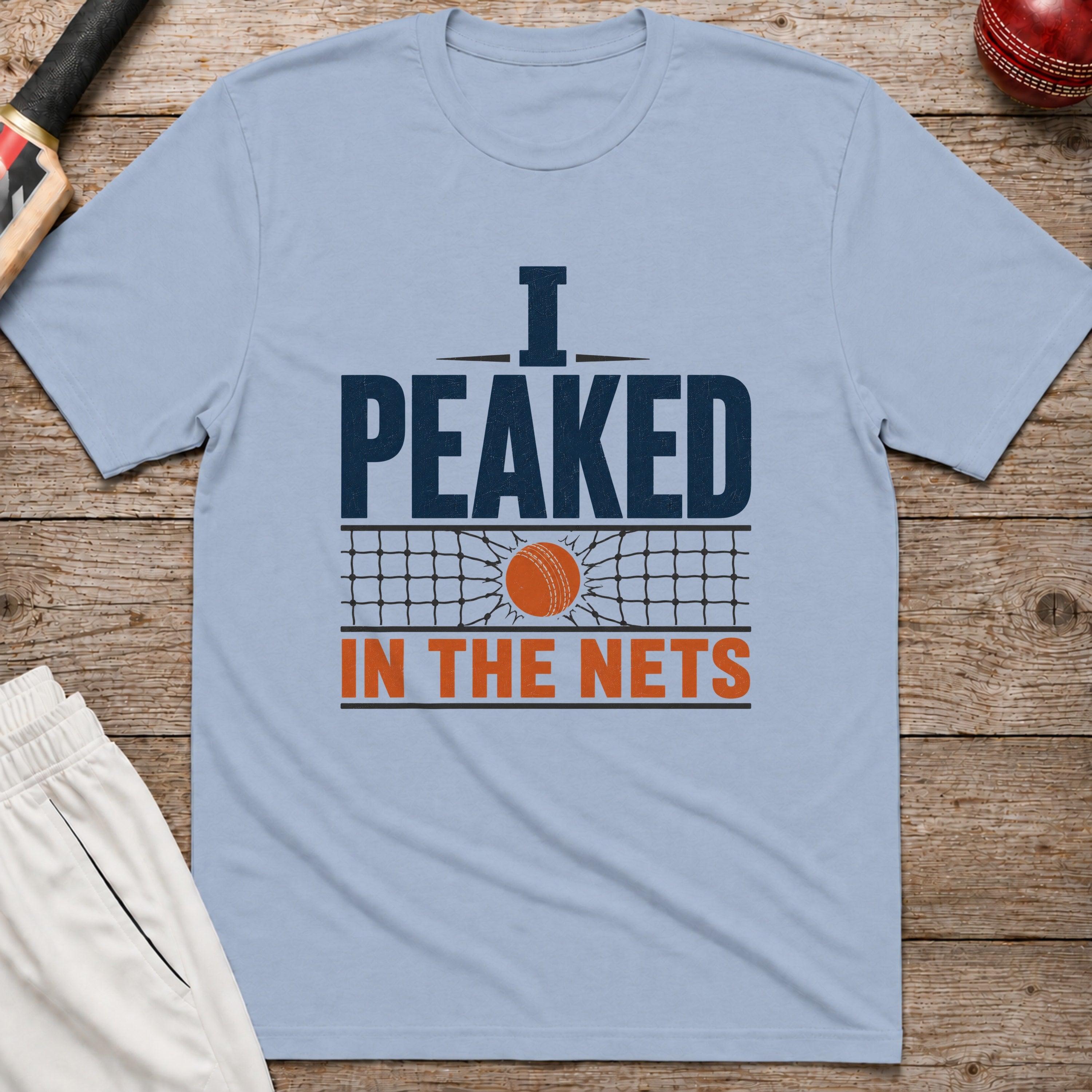 I Peaked In The Nets T-Shirt - Light Blue
