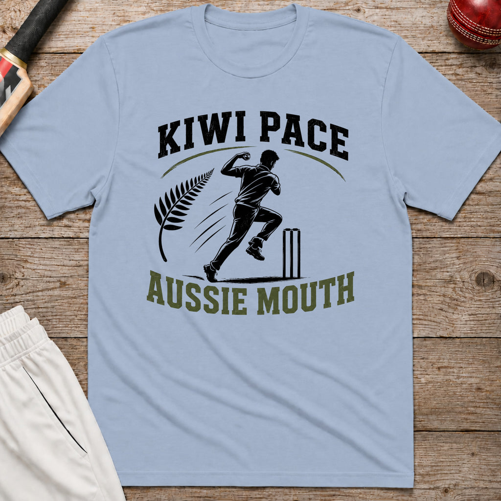 Kiwi Pace Aussie Mouth T-Shirt - Light Blue