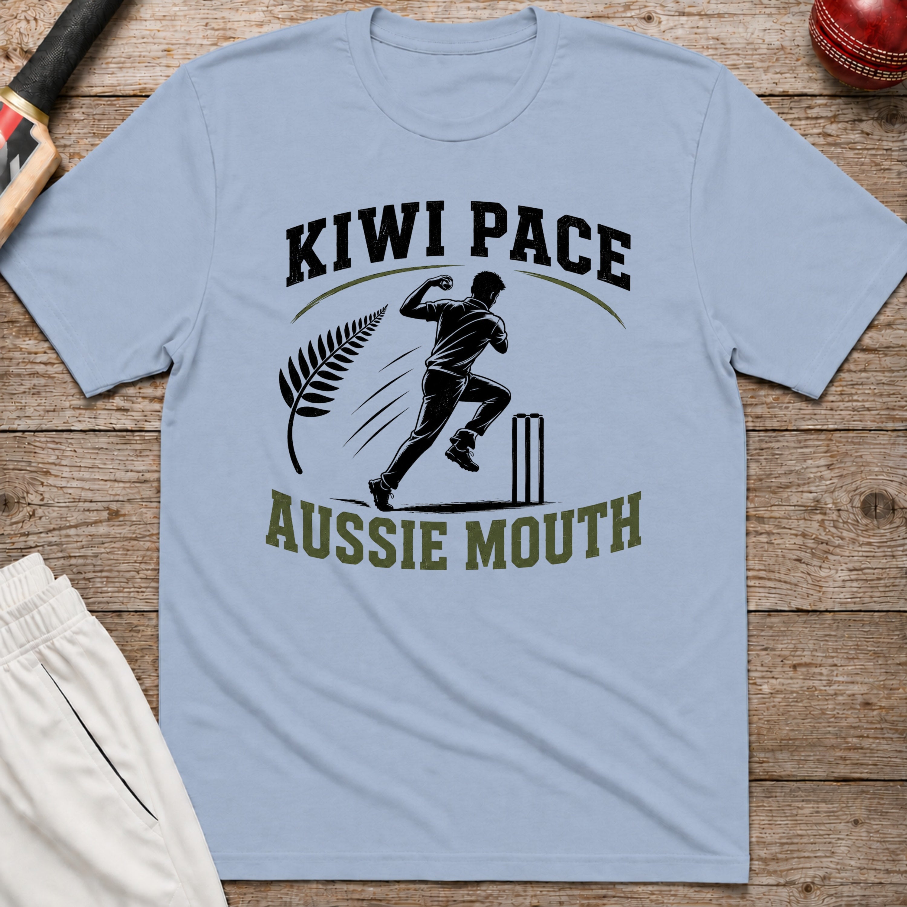 Kiwi Pace Aussie Mouth T-Shirt - Light Blue