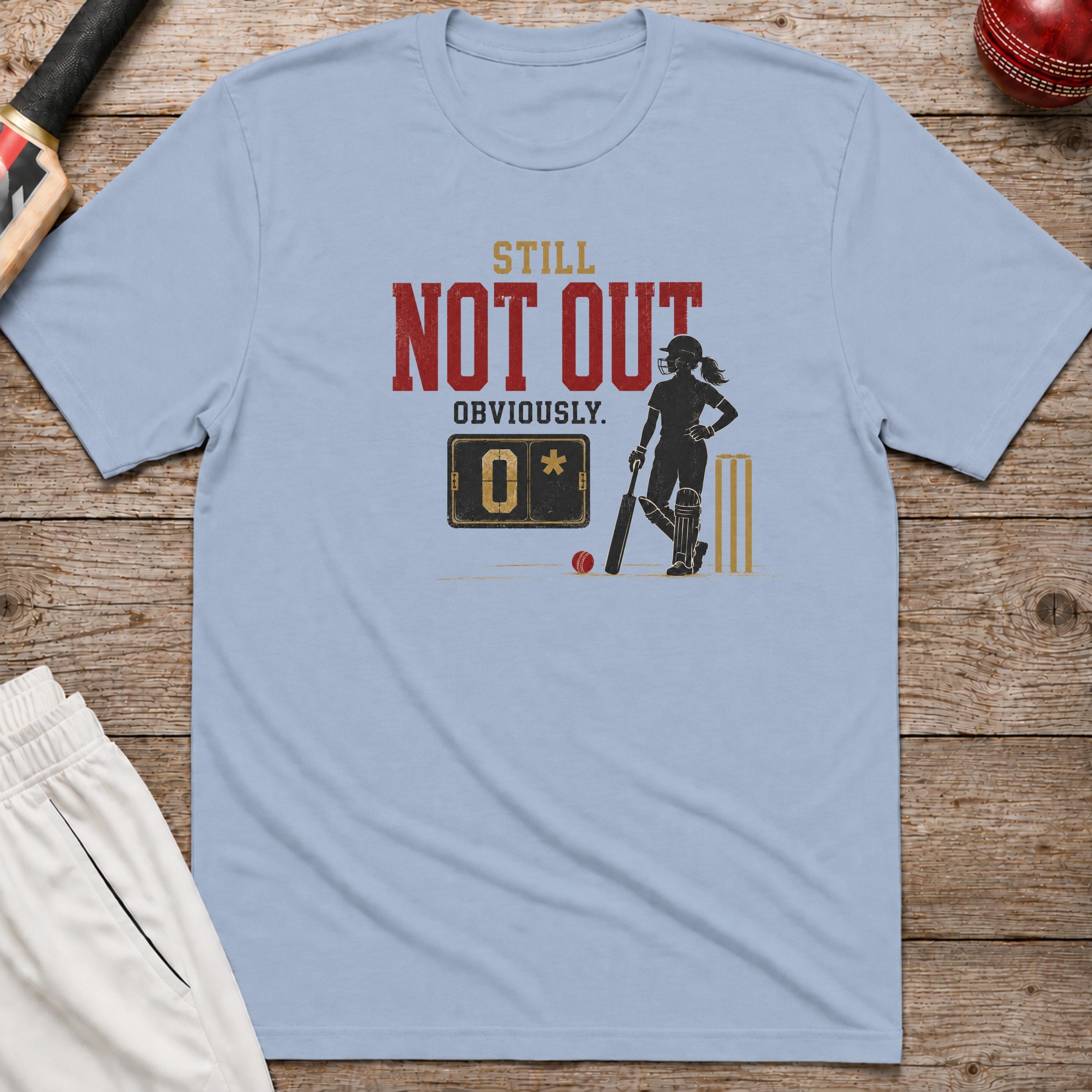 Still Not Out Obviously T-Shirt - Light Blue