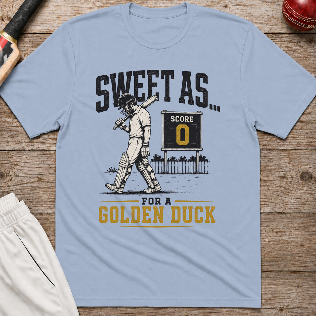 Sweet As For A Golden Duck T-Shirt - Light Blue