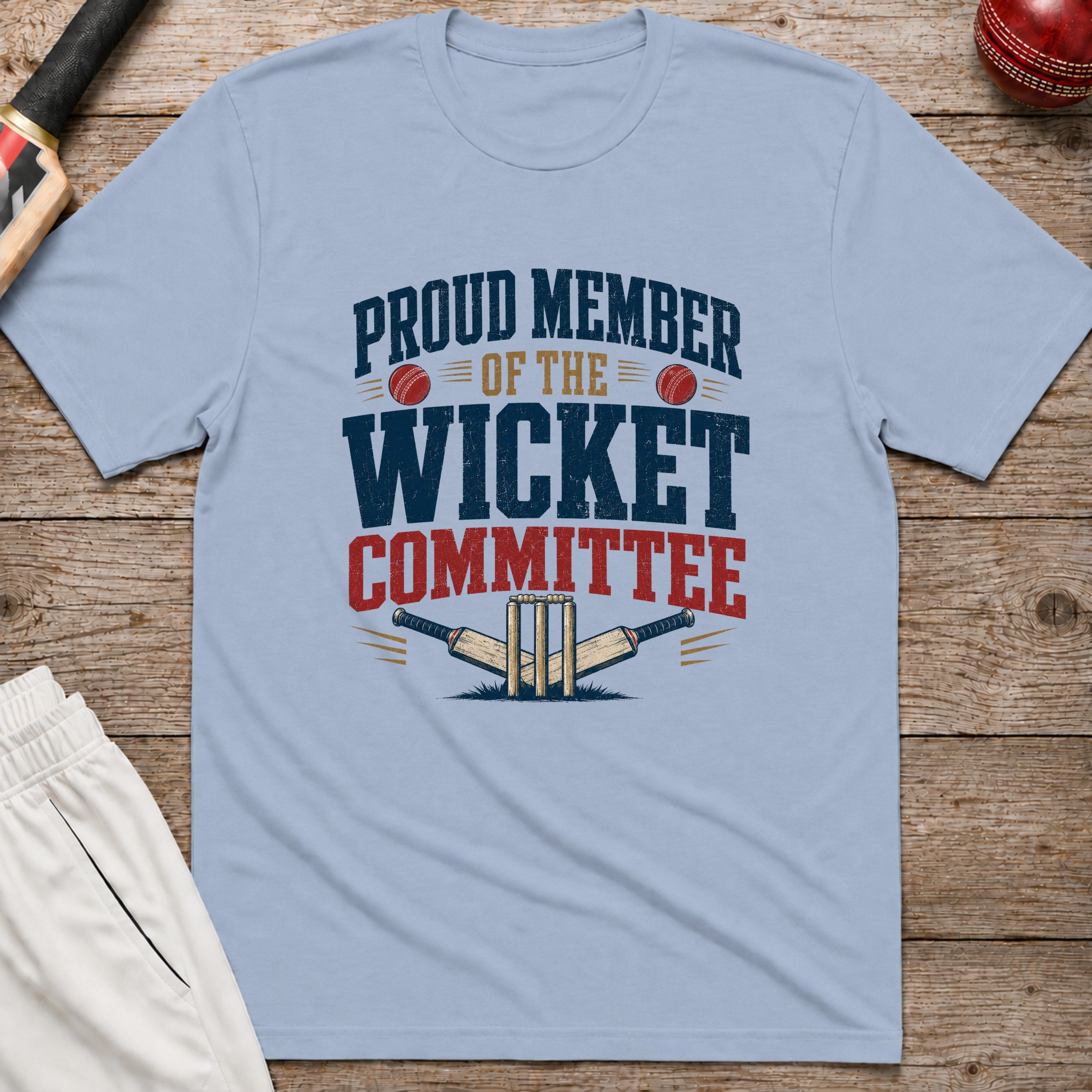 Proud Member Of The Wicket Committee T-Shirt - Light Blue